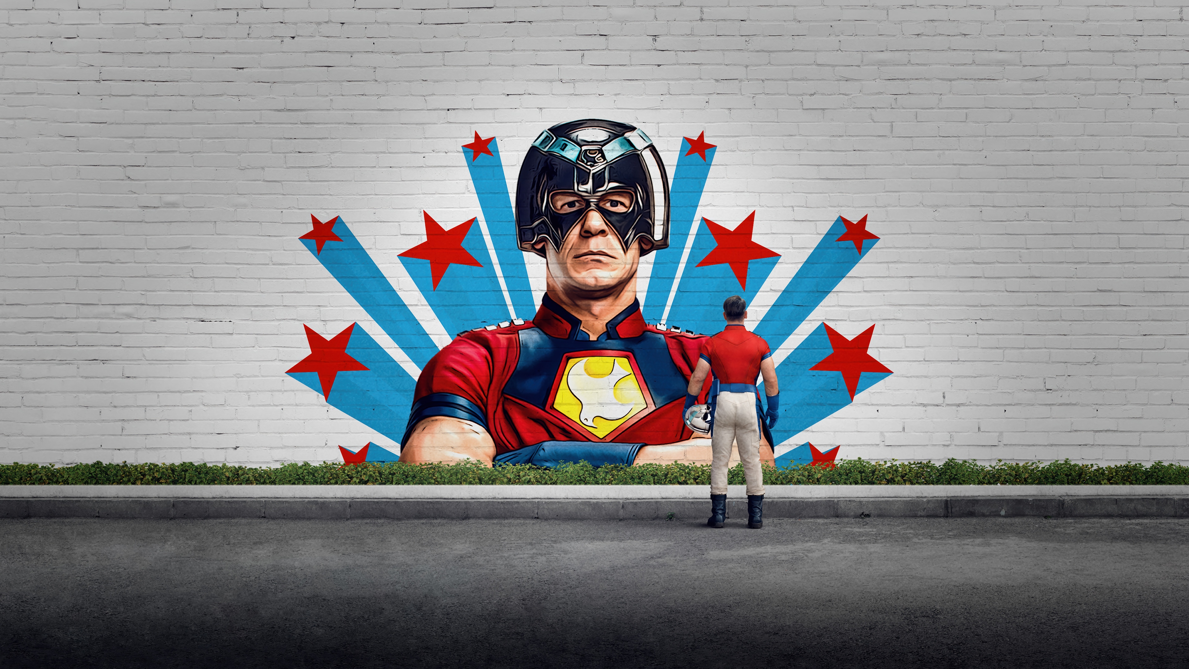 Peacemaker Mural with John Cena 4K HD Wallpaper