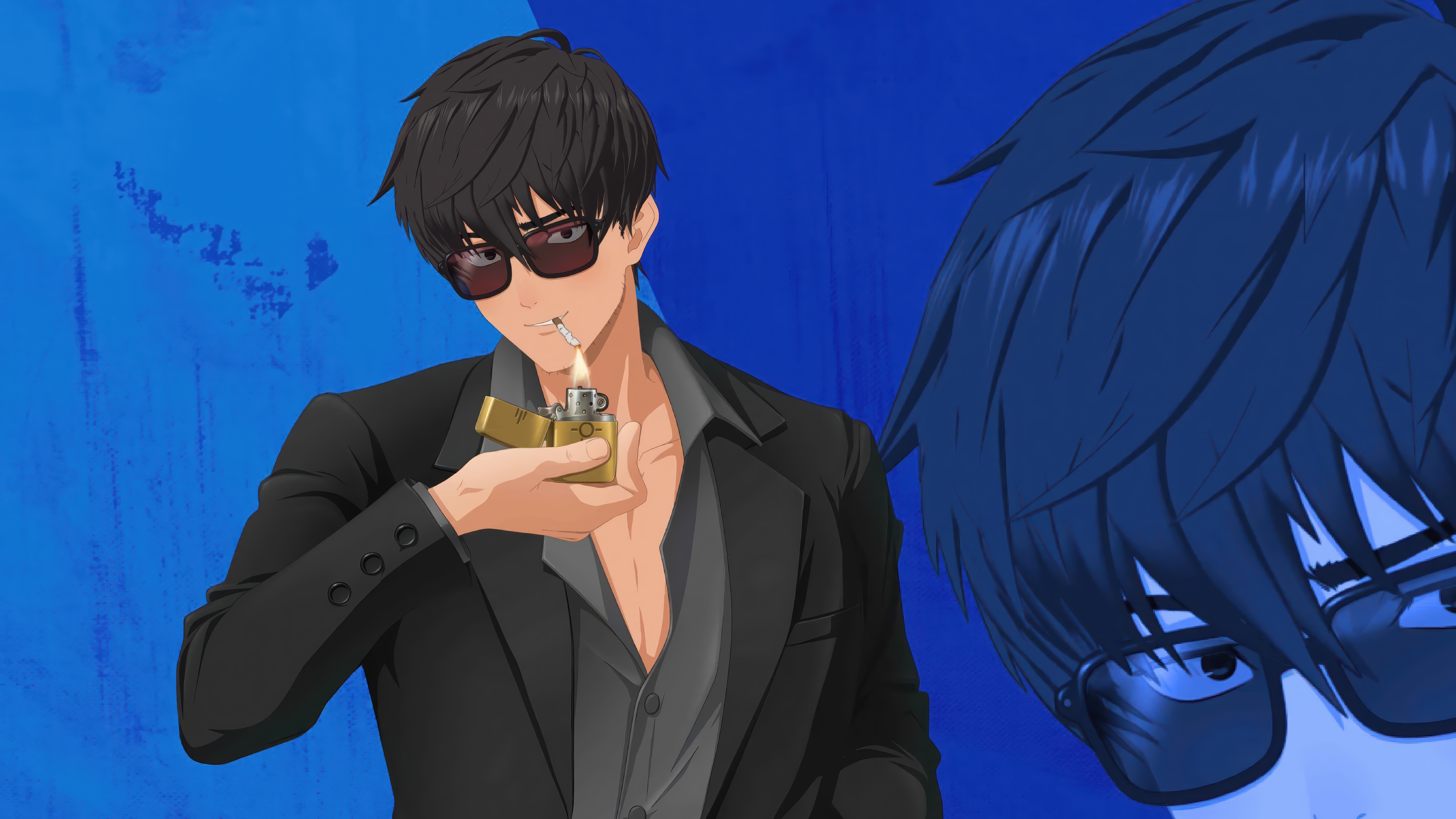 Nicholas D. Wolfwood lighting a cigarette HD Wallpaper