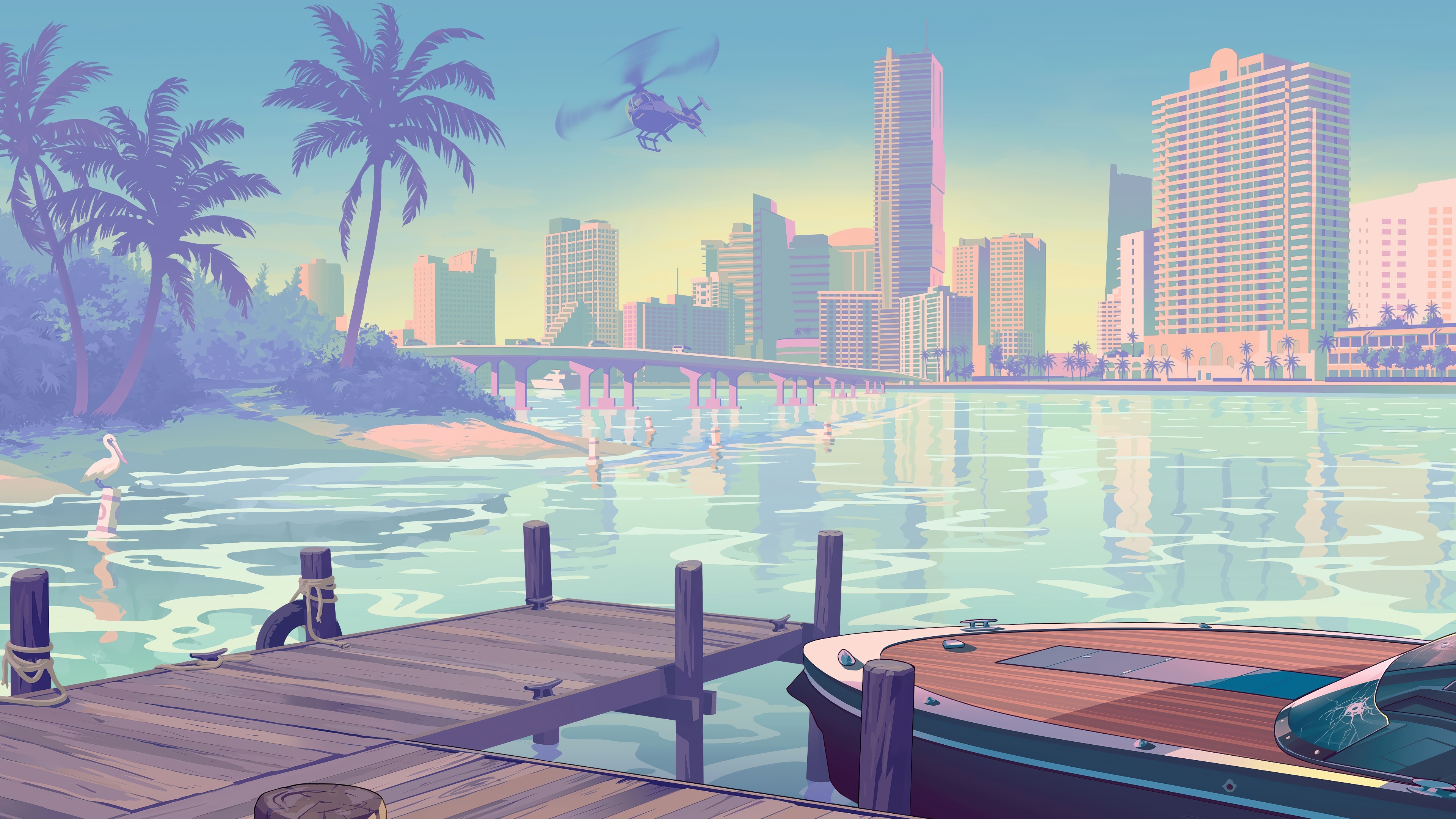 Grand Theft Auto 6 Vice City 4K HD Wallpaper
