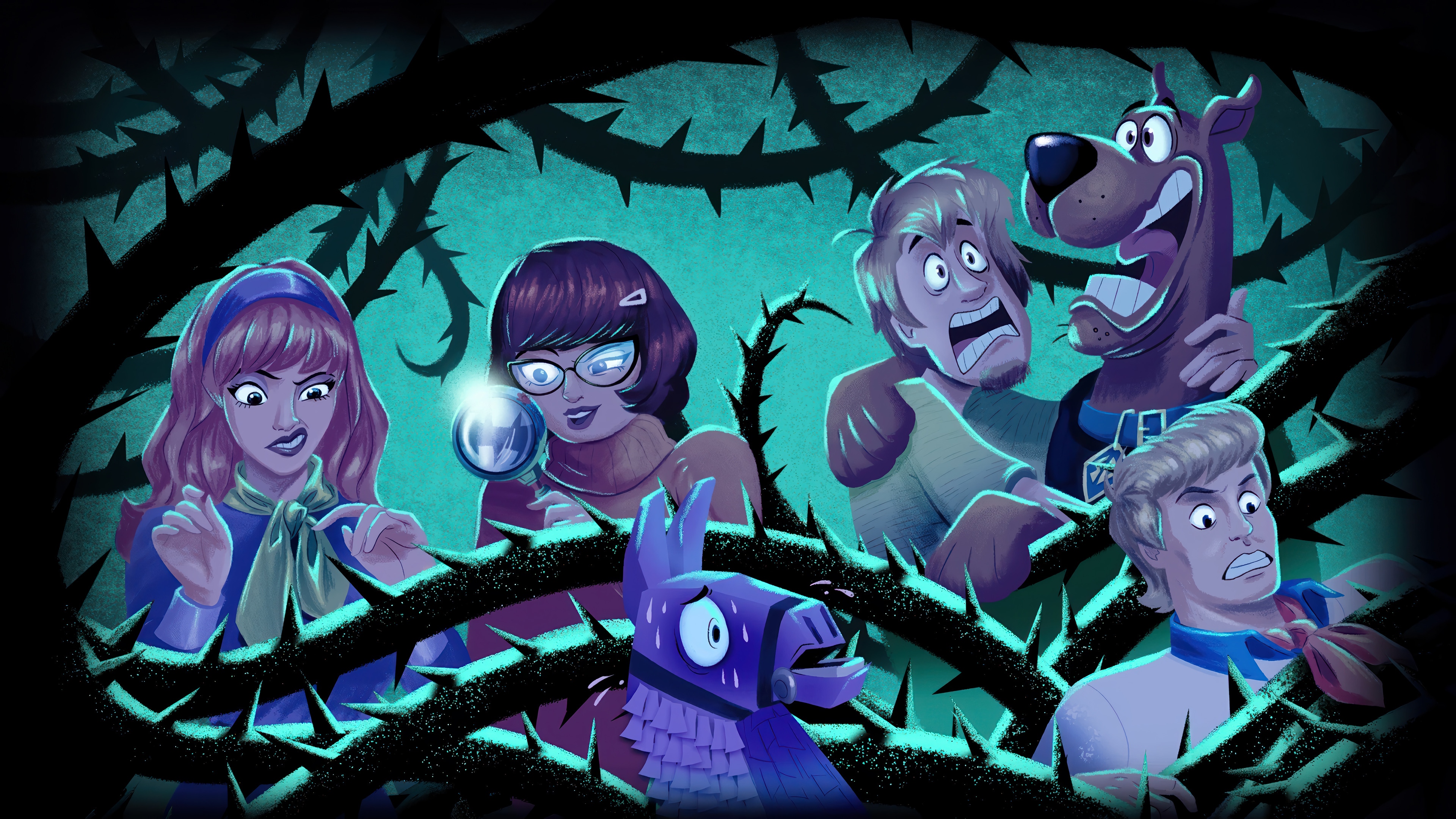 Scooby-Doo and Mystery Inc. in Fortnite 4K HD Wallpaper