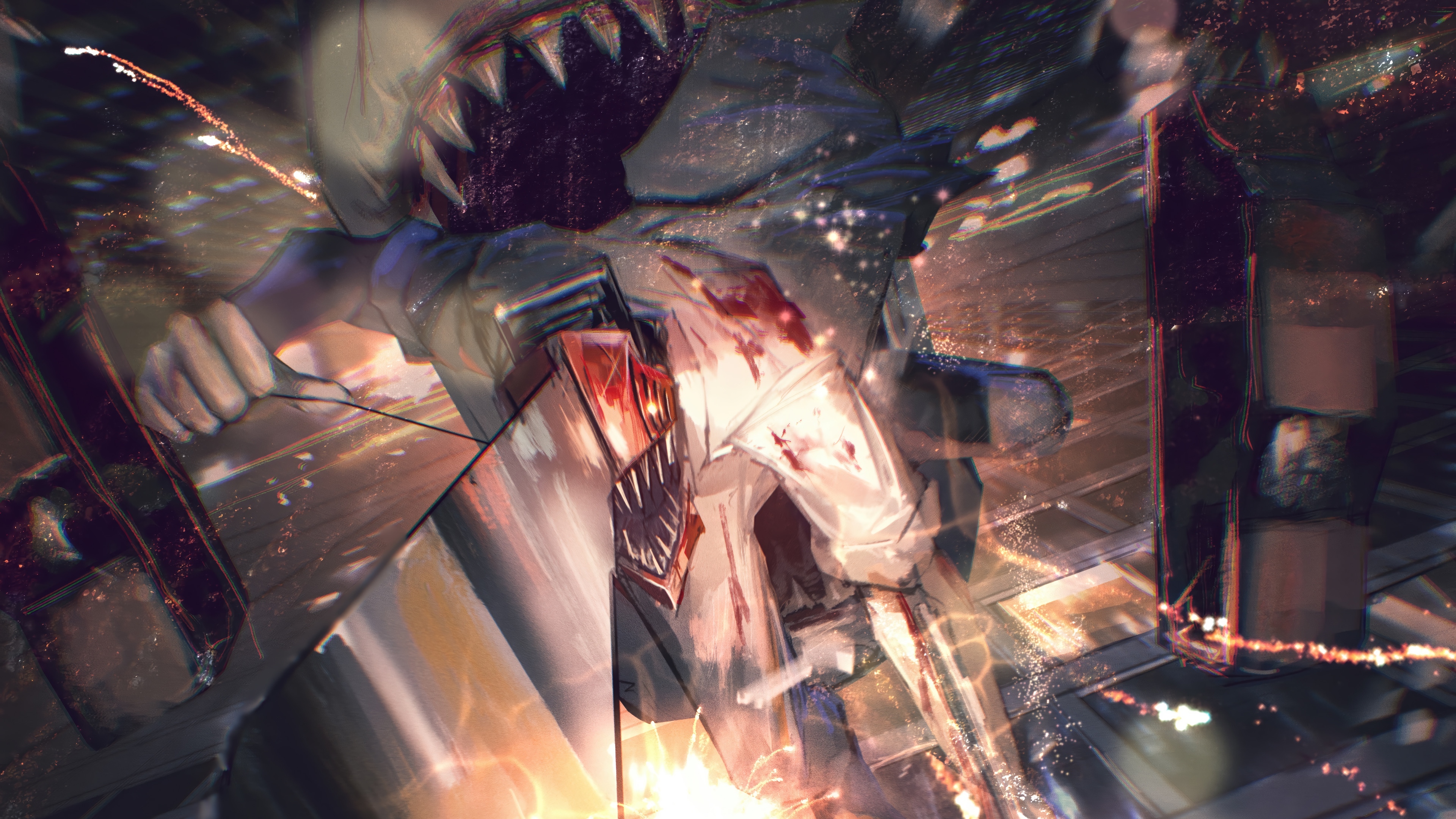 Denji as Shark Devil in Chainsaw Man 4K HD Wallpaper
