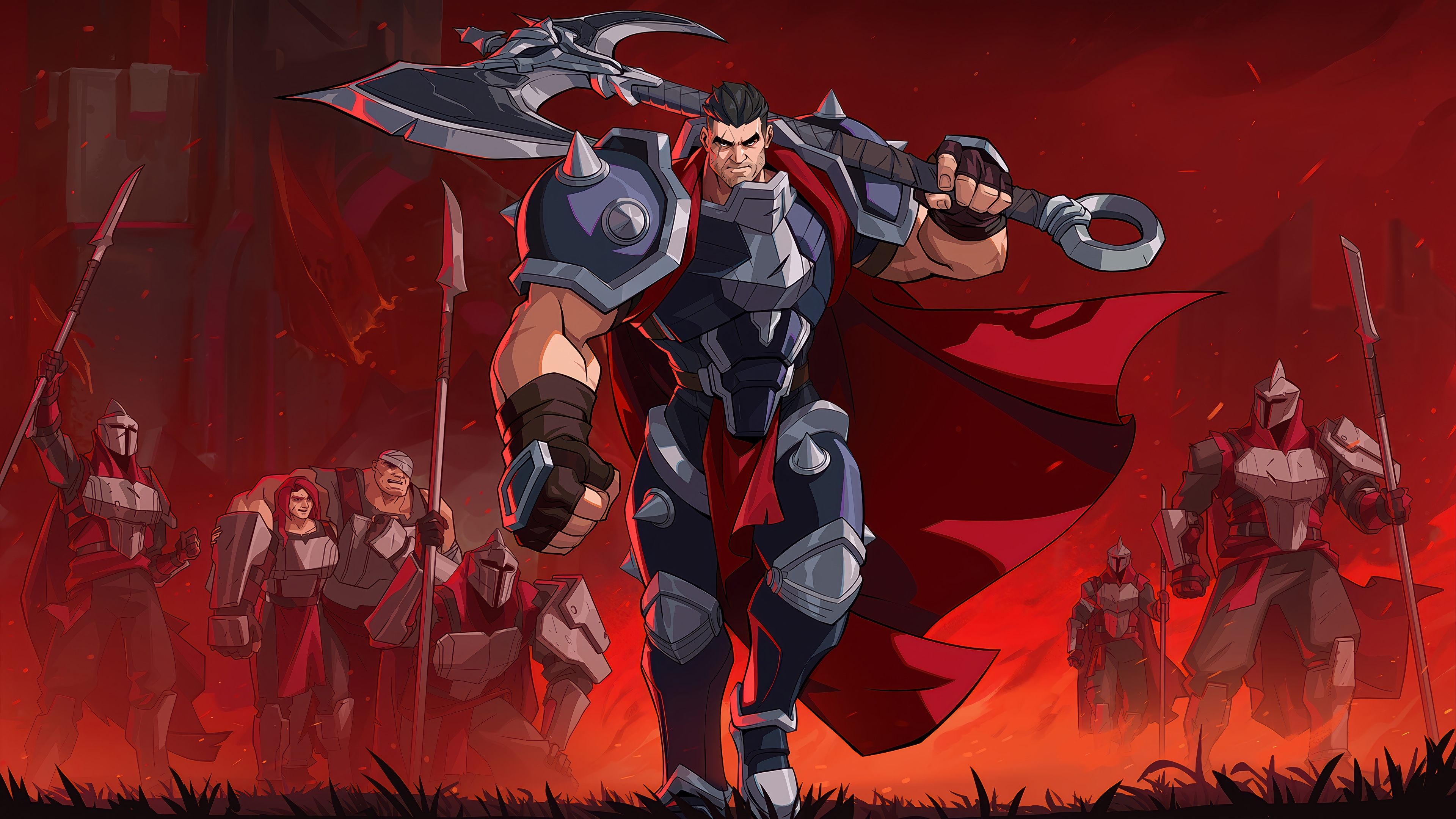 Darius and soldiers in League of Legends 4K HD Wallpaper
