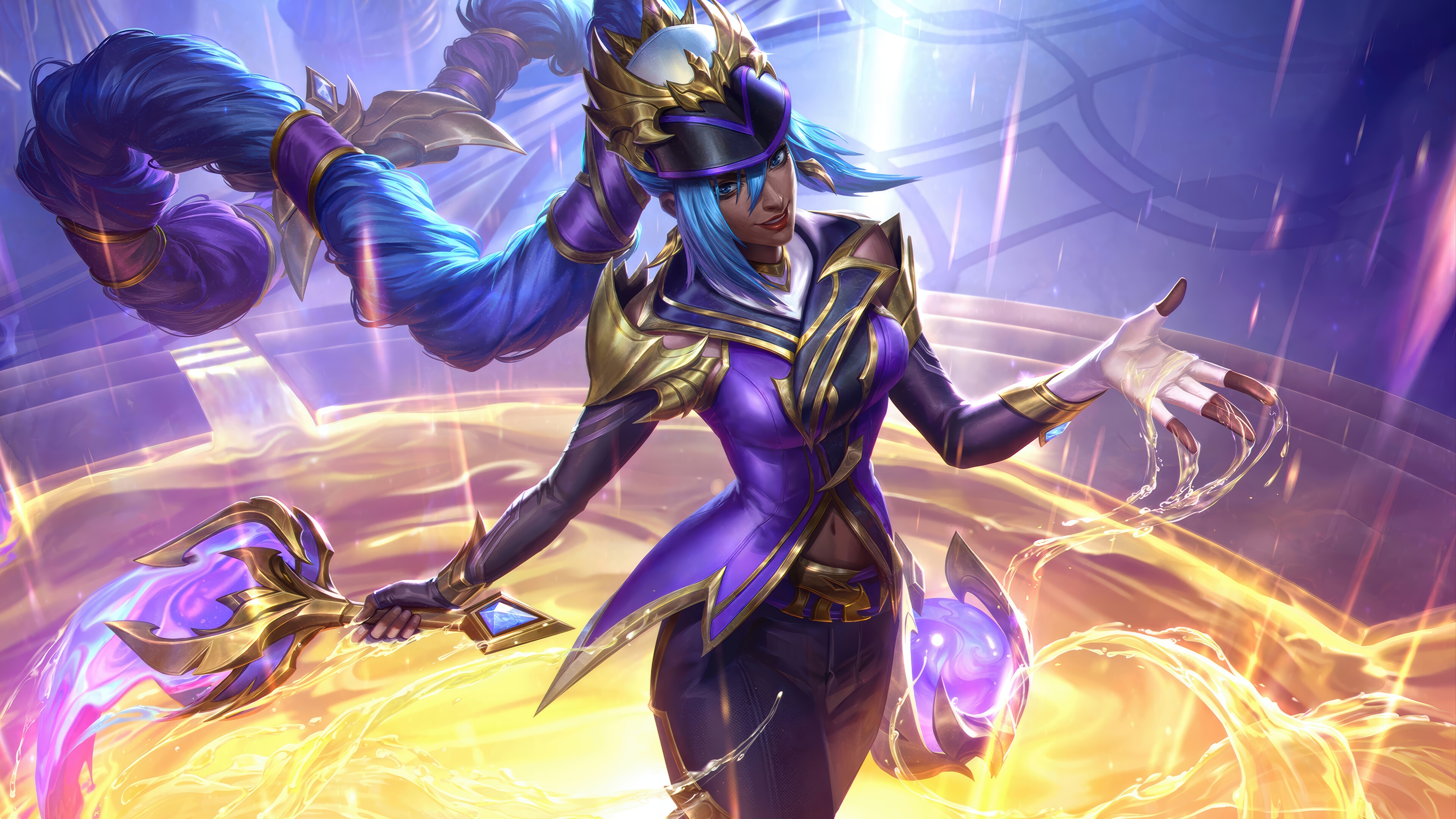 Nilah from League of Legends 4K Splash Art HD Wallpaper