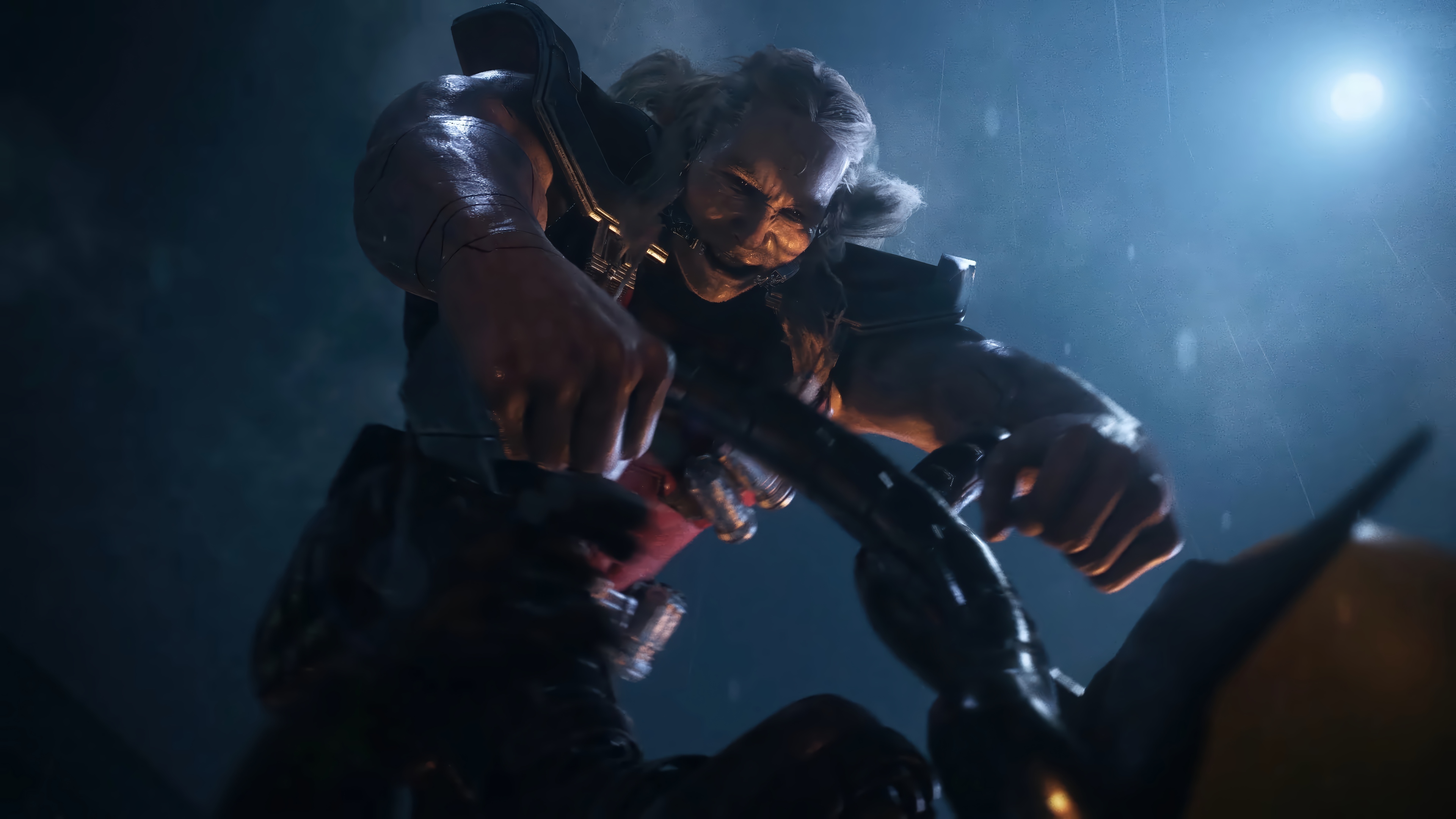 Omega Red in a dark, rainy environment HD Wallpaper