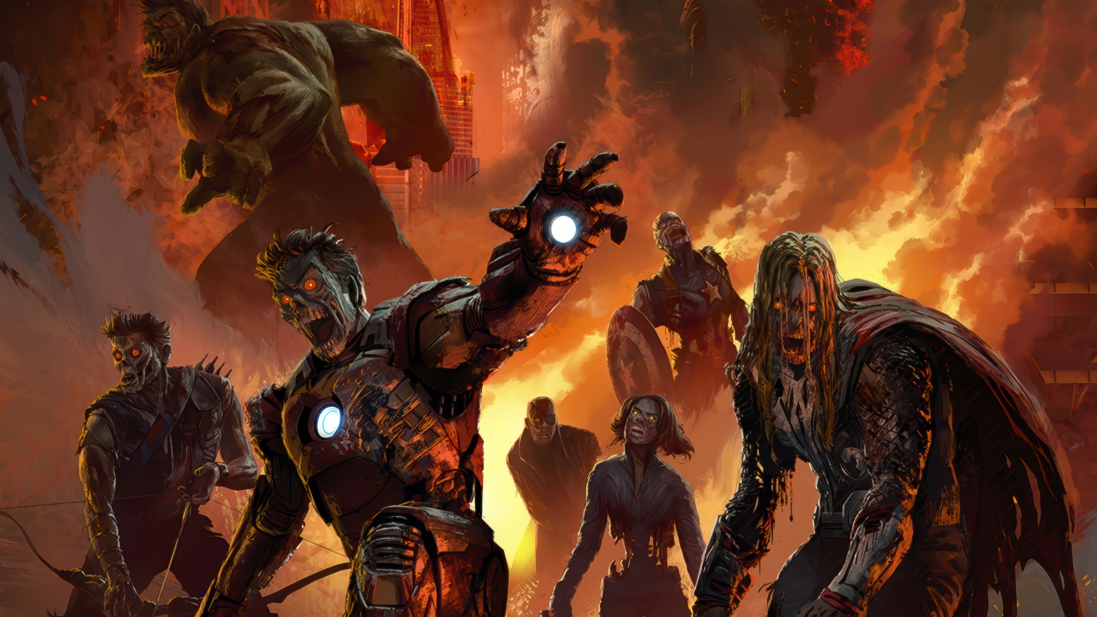 Marvel Zombies 4K HD Wallpaper