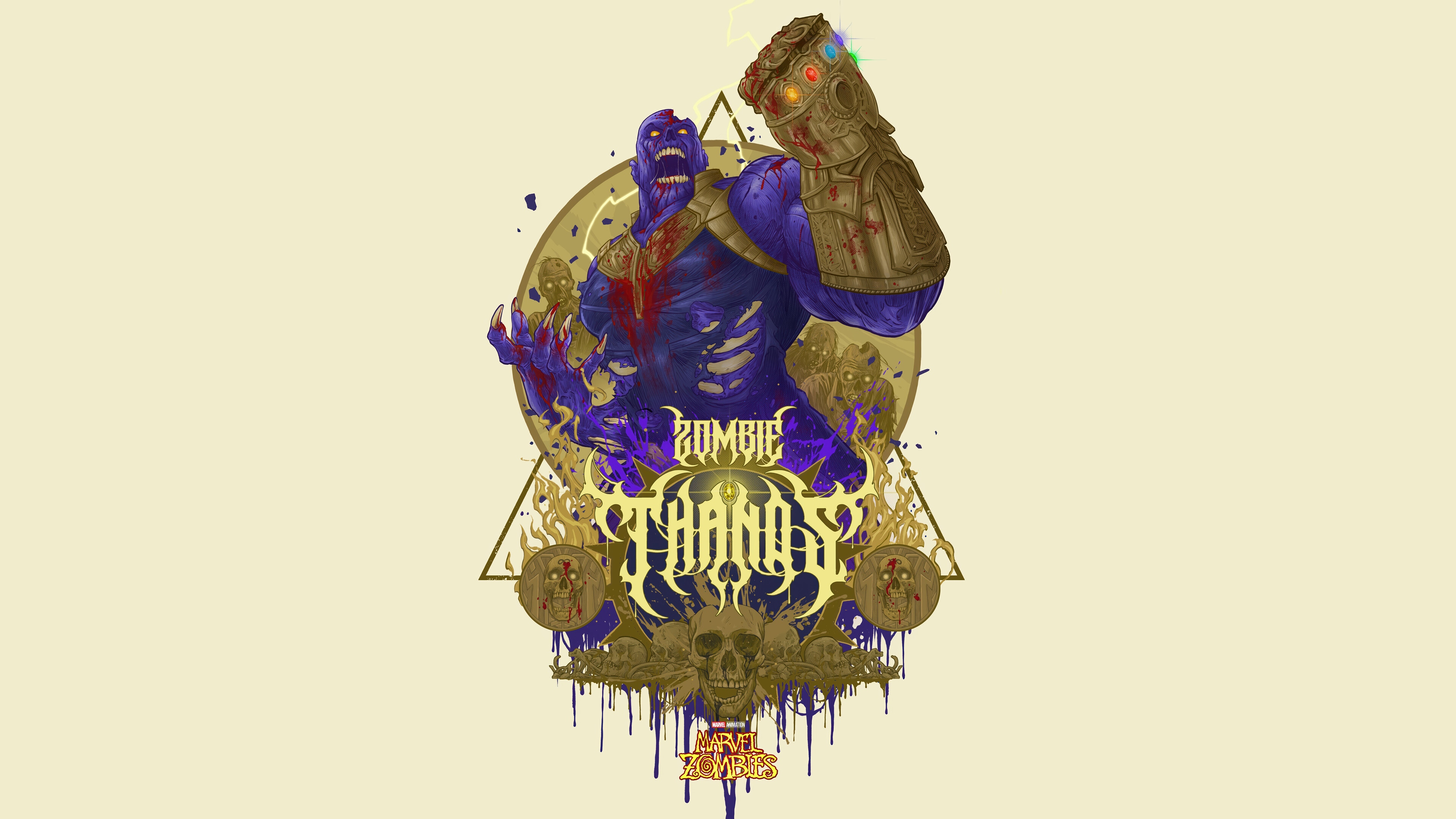 Zombie Thanos with Infinity Gauntlet 4K HD Wallpaper