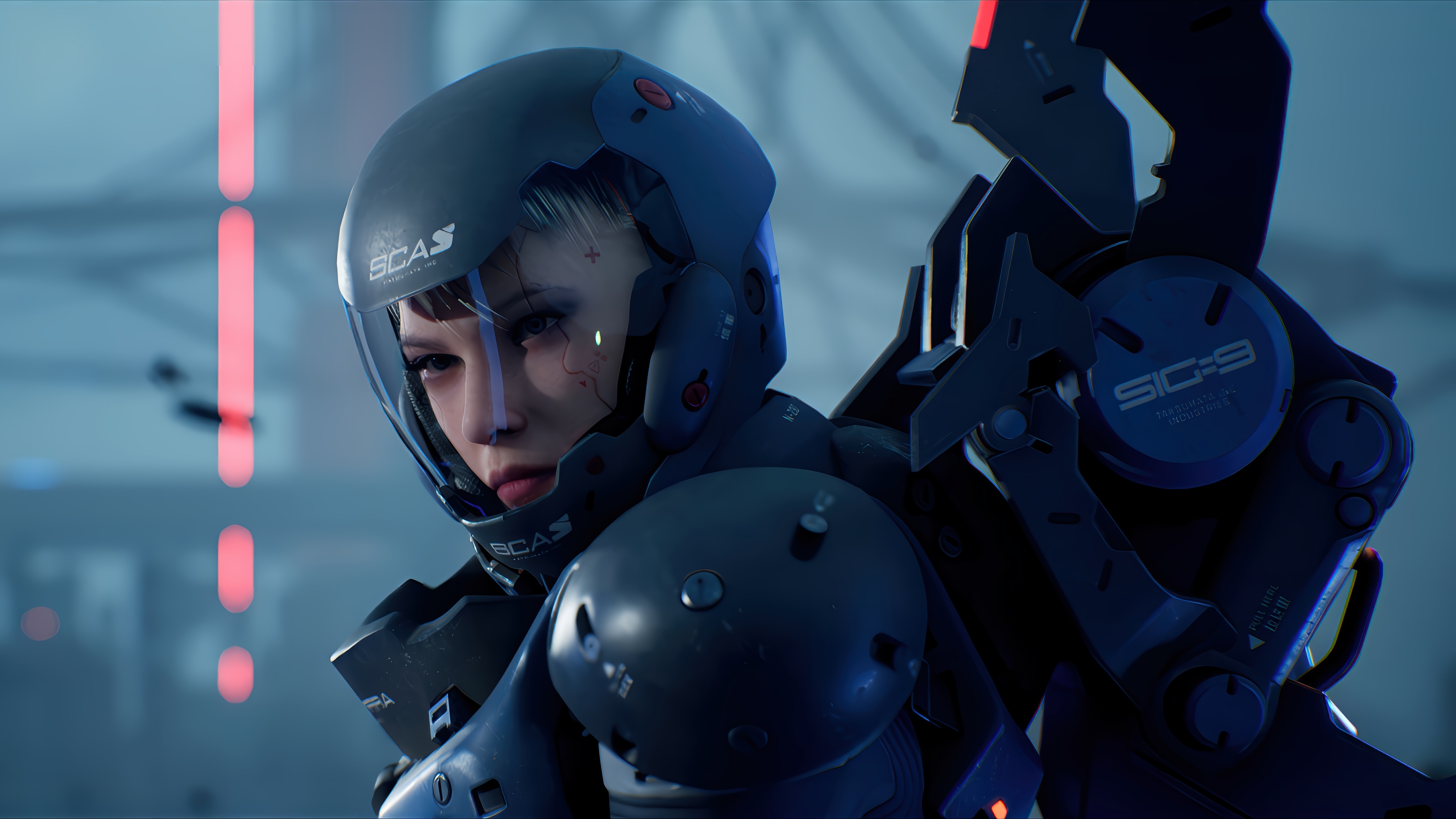SC-9 Soldier in Metal Eden 4K HD Wallpaper