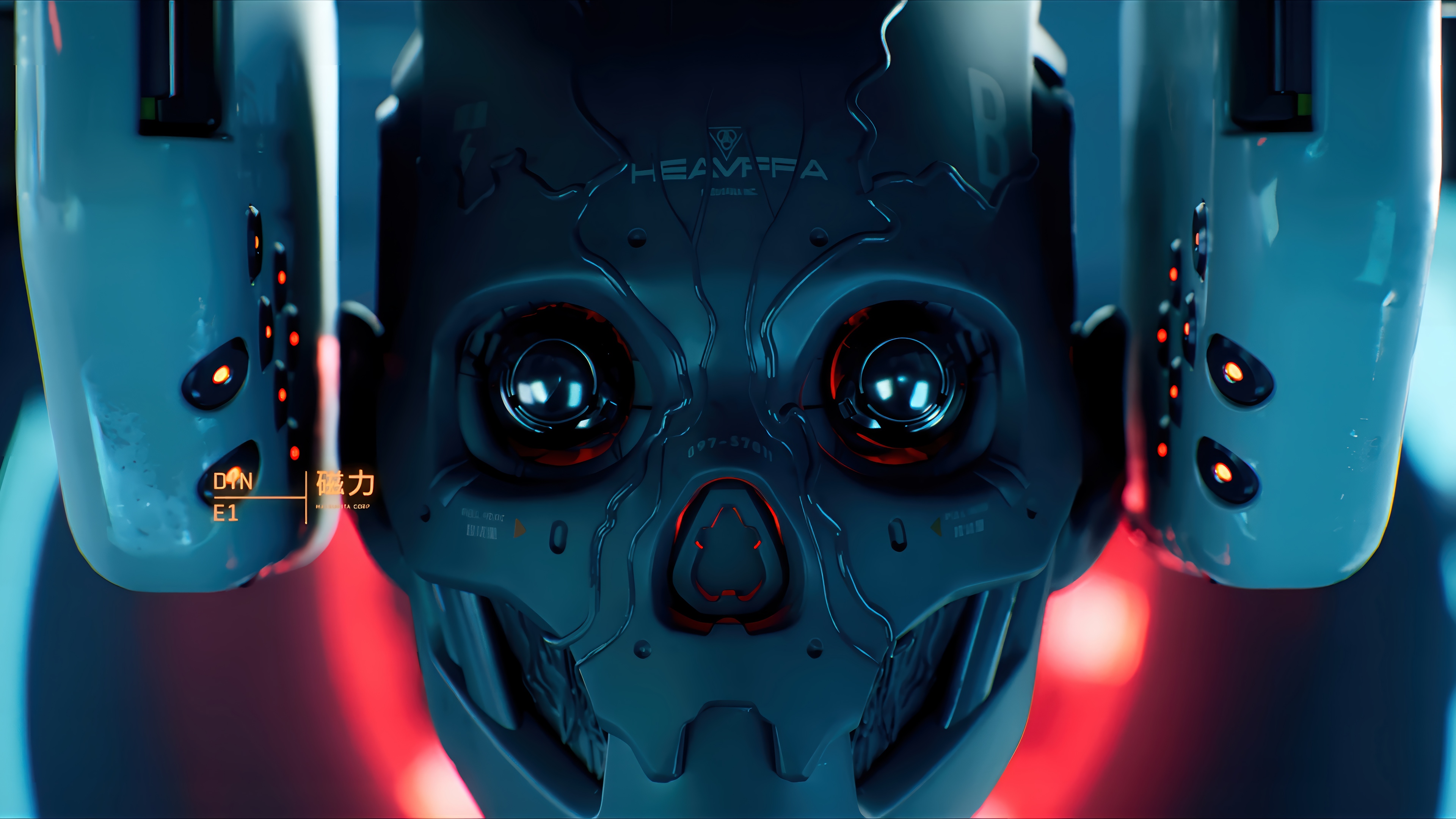 Metal Eden Robot Skull 4K HD Wallpaper
