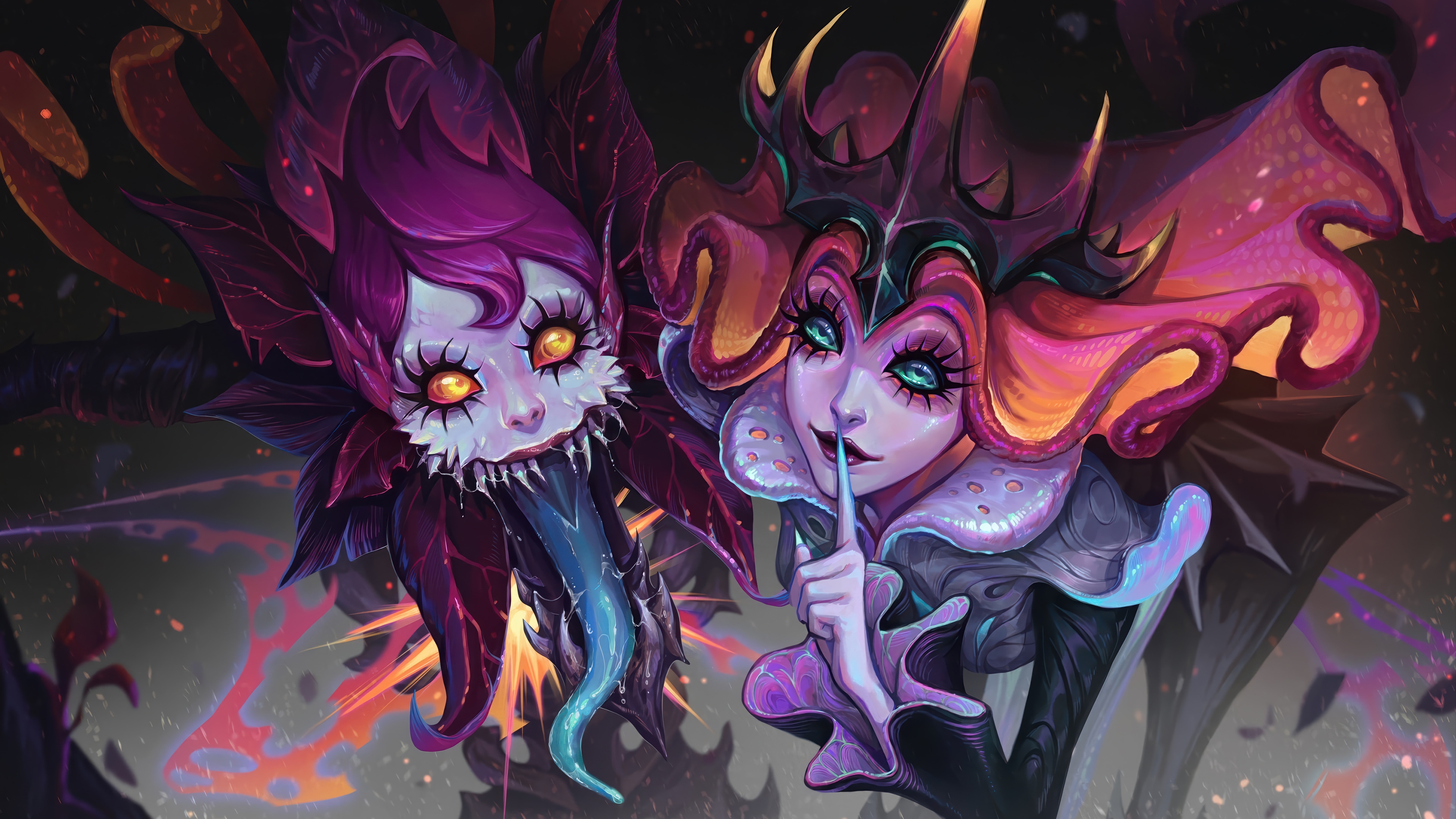 League of Legends: Flora Fatalis Soraka and Fiddlesticks 4K HD Wallpaper