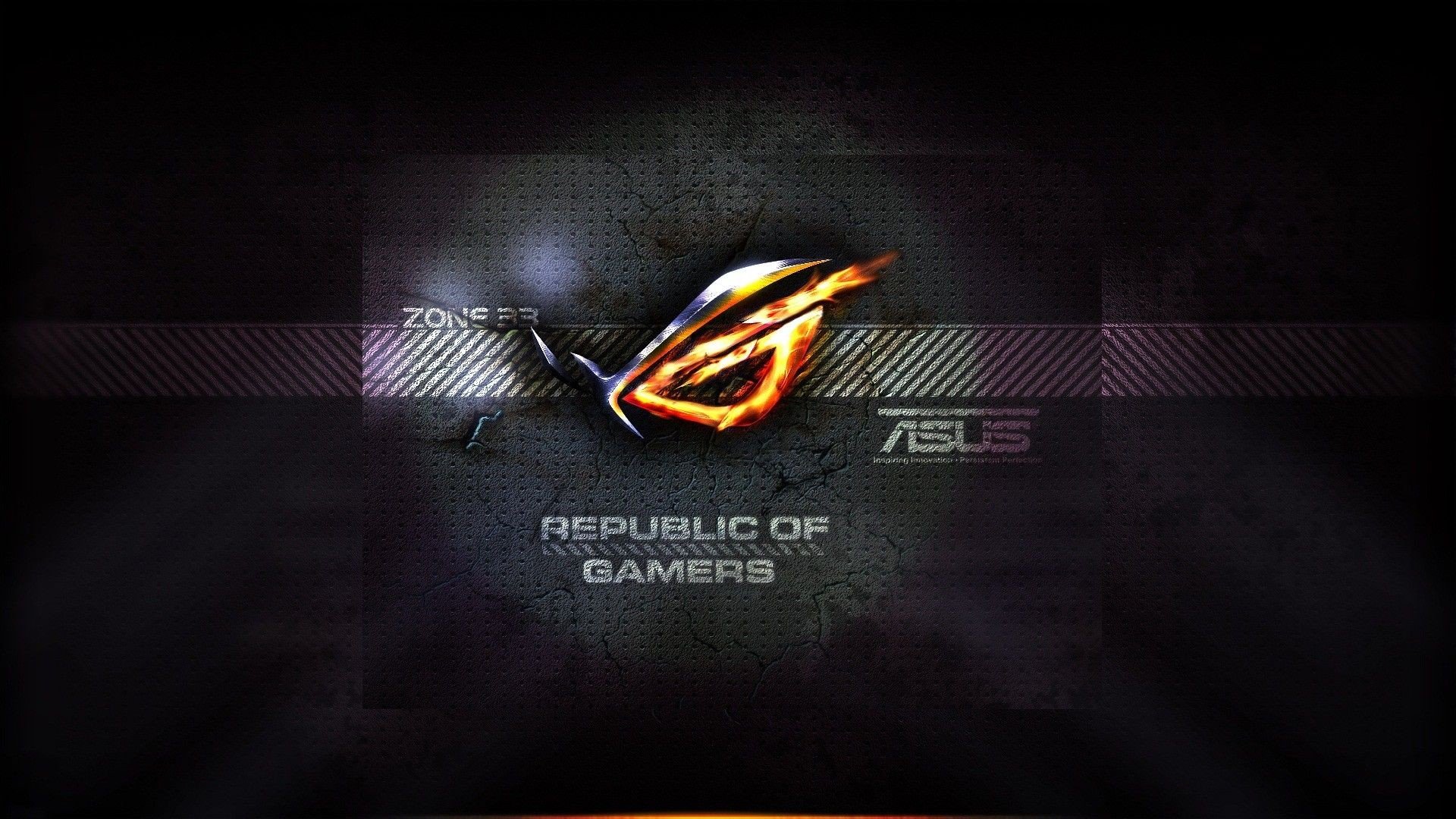 ASUS Republic of Gamers logo and text HD Wallpaper