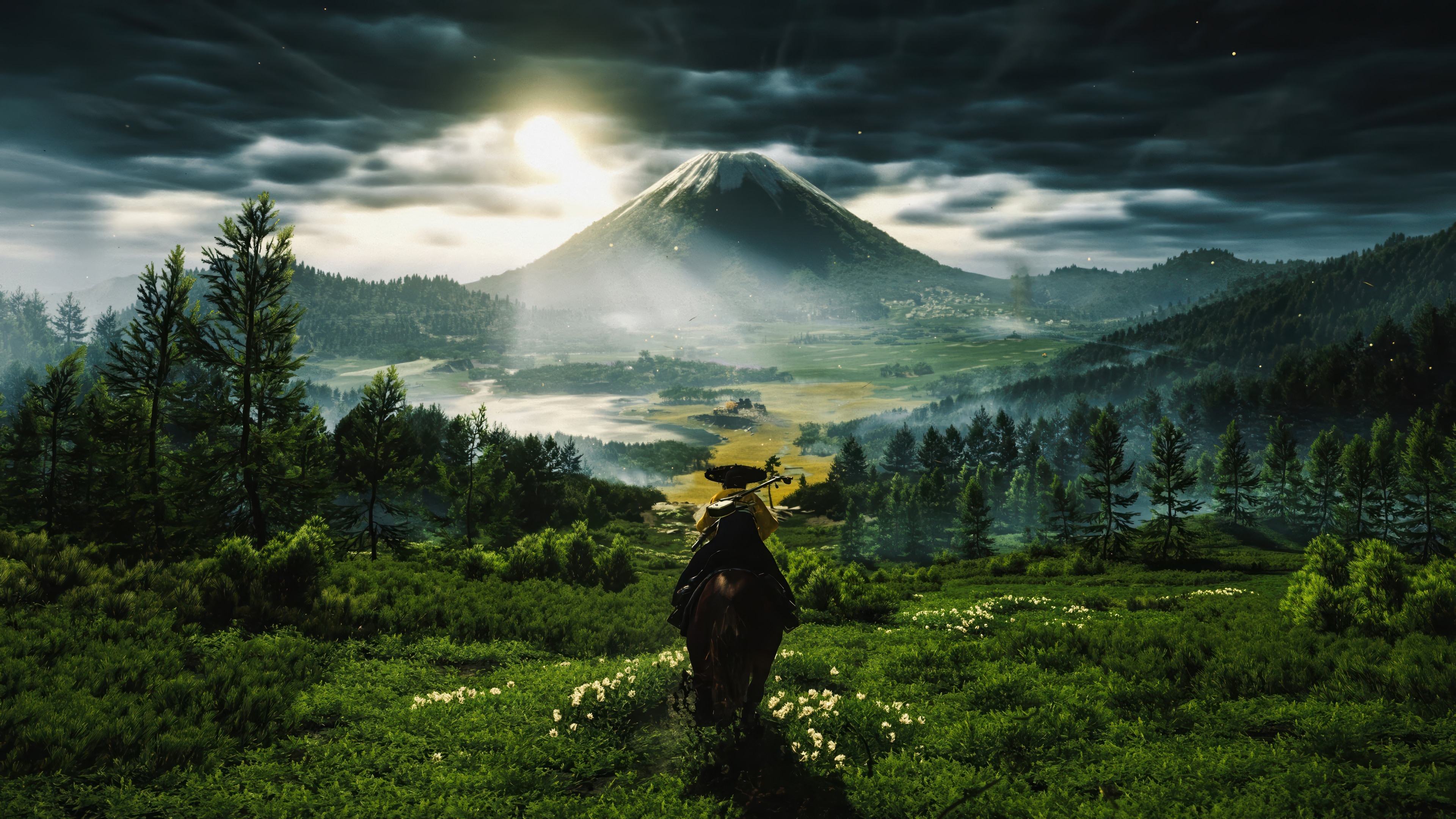 Ghost of Yotei 4K Video Game Scenery HD Wallpaper