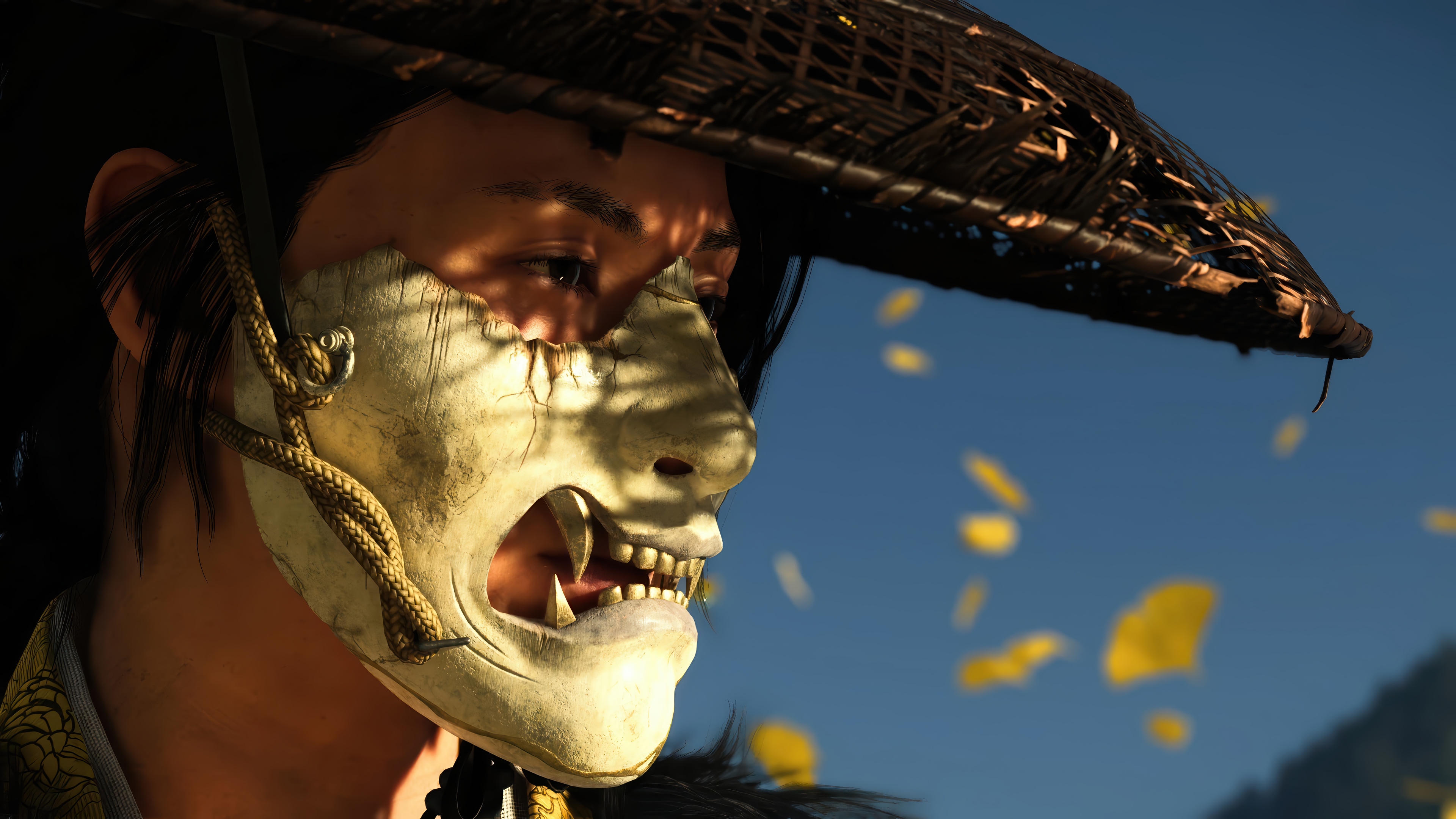Ghost of Yotei 4K Masked Warrior HD Wallpaper