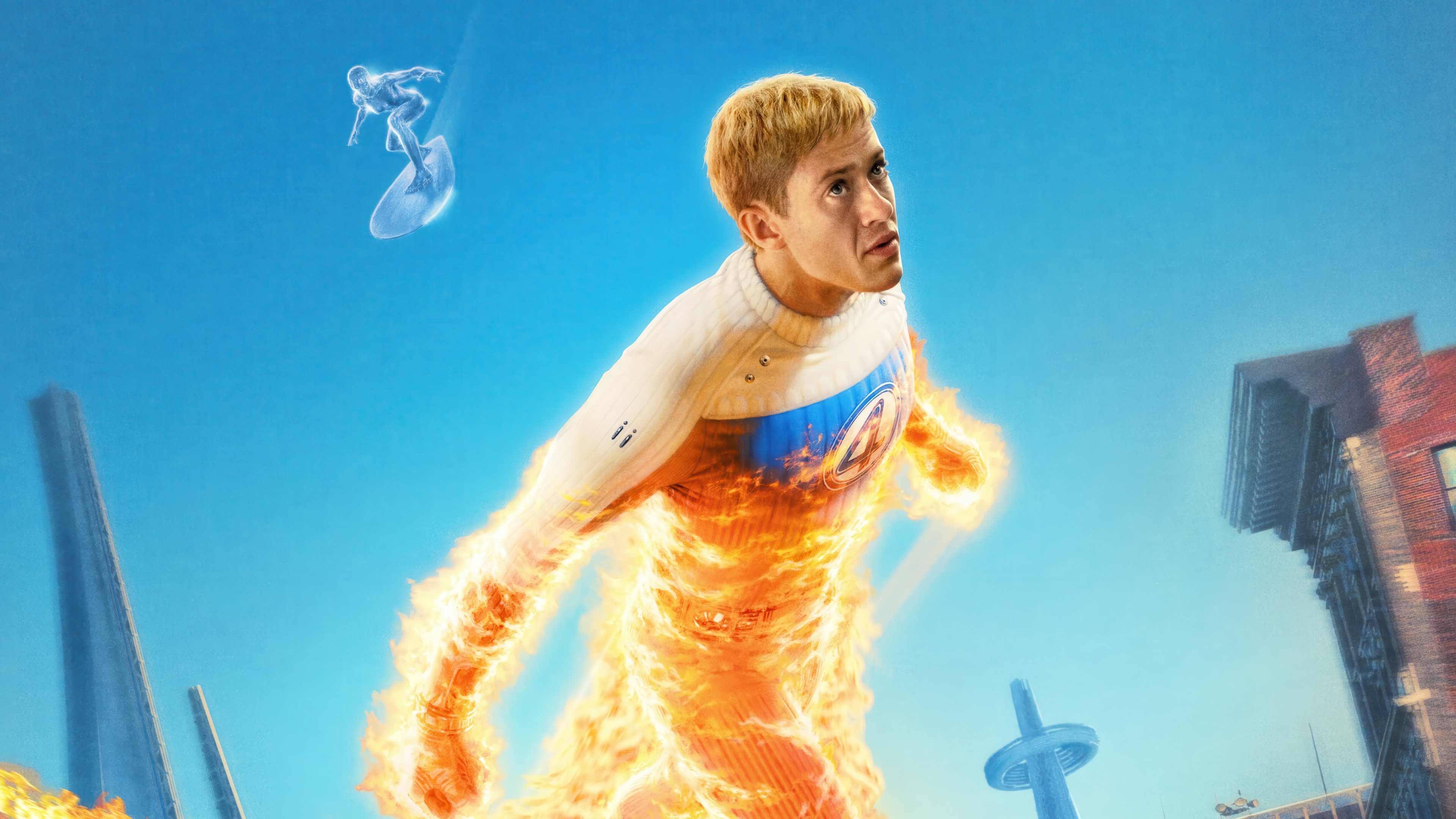 Human Torch from The Fantastic Four 4K HD Wallpaper