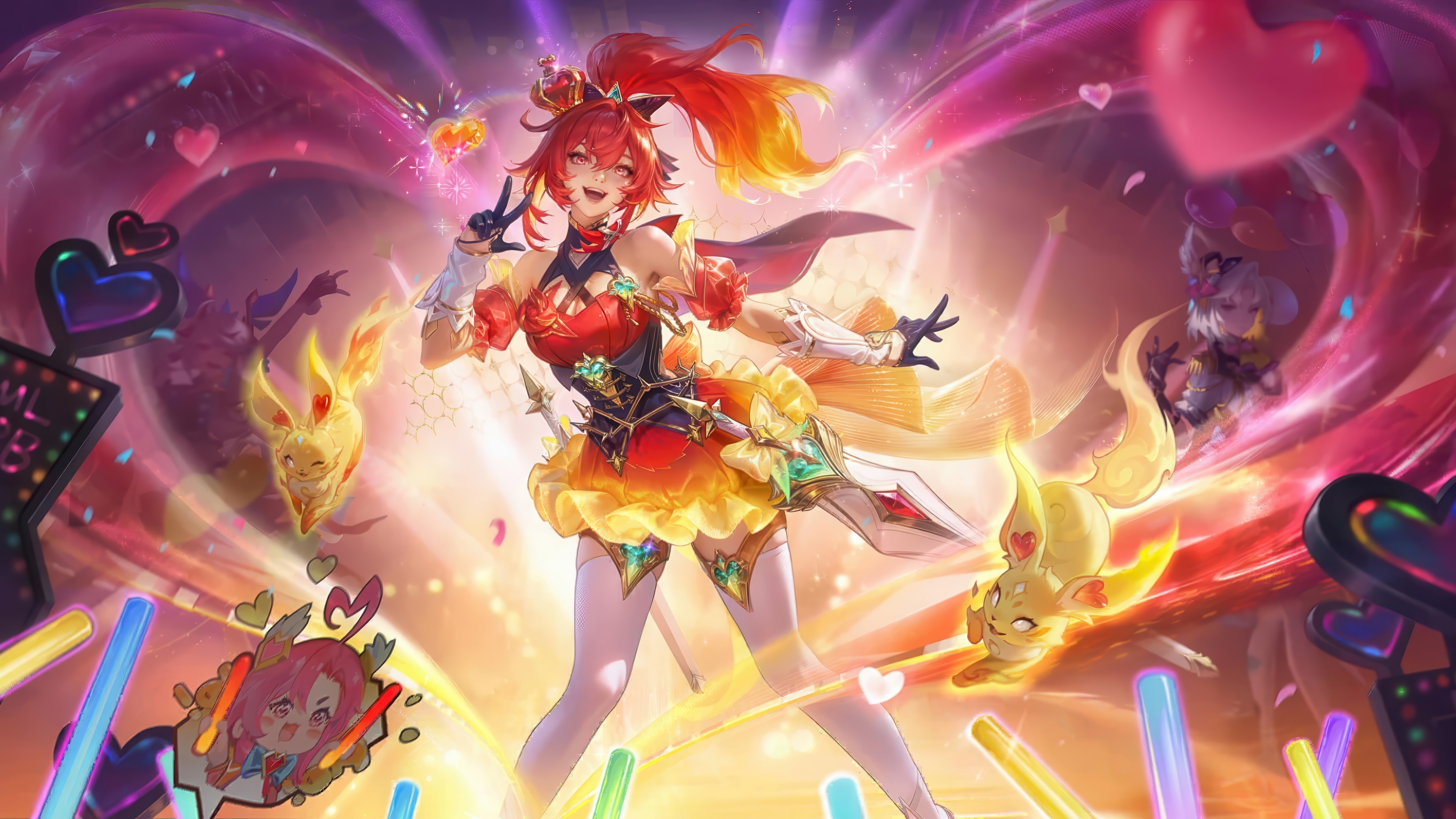 Fanny from Mobile Legends in a vibrant concert outfit HD Wallpaper