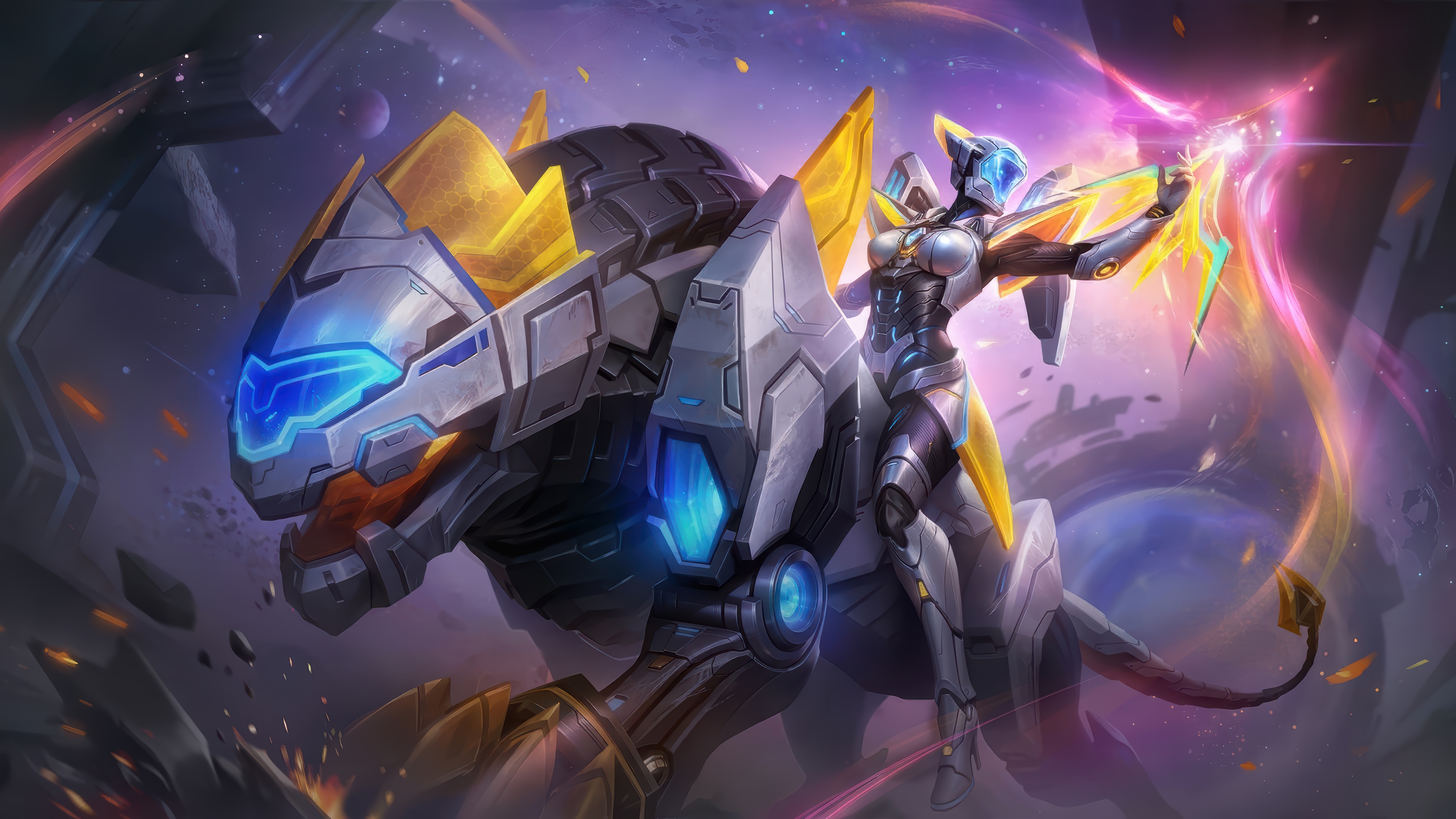 Irithel and her robotic mount in Mobile Legends 4K HD Wallpaper