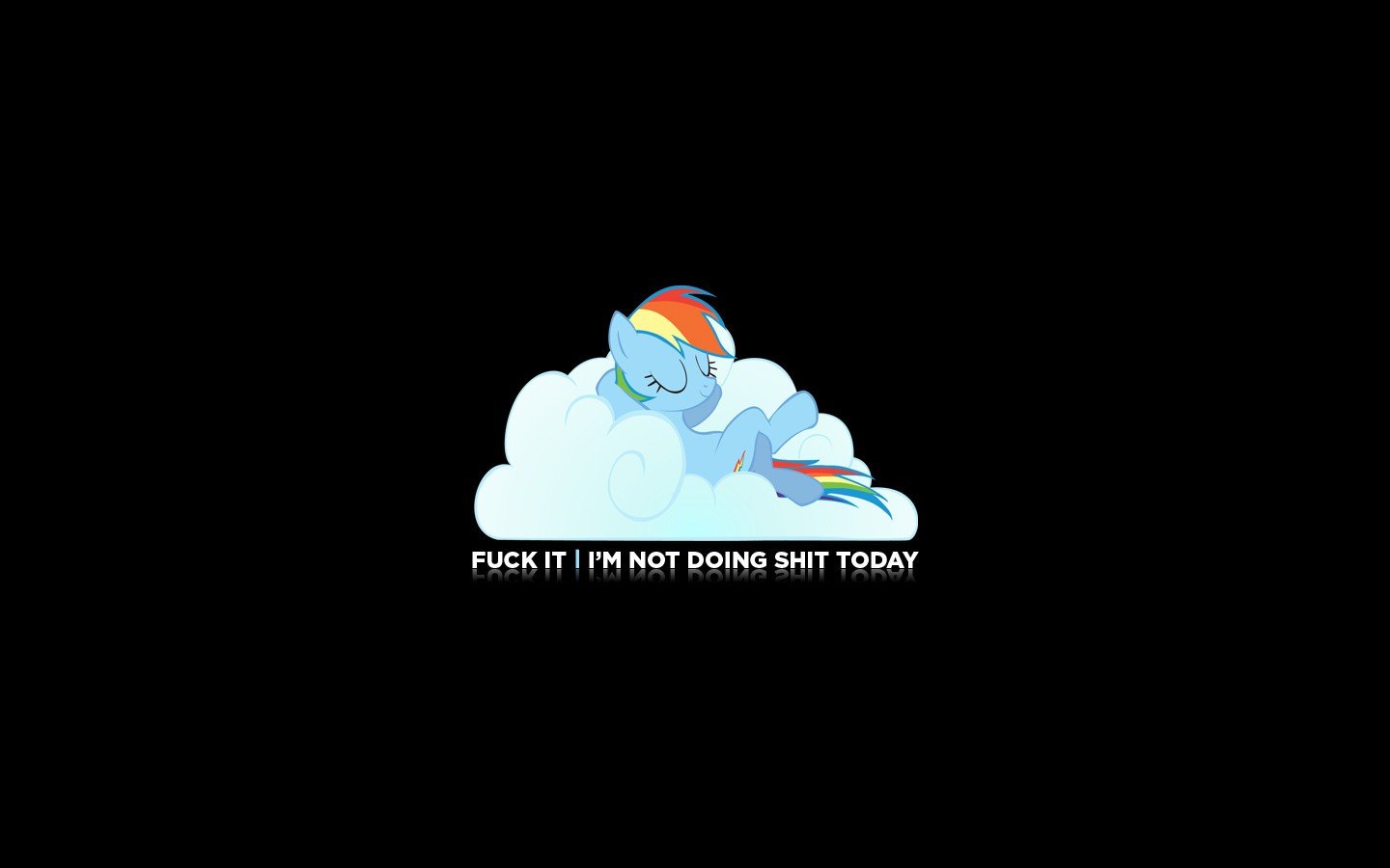 Rainbow Dash from My Little Pony on a cloud HD Wallpaper
