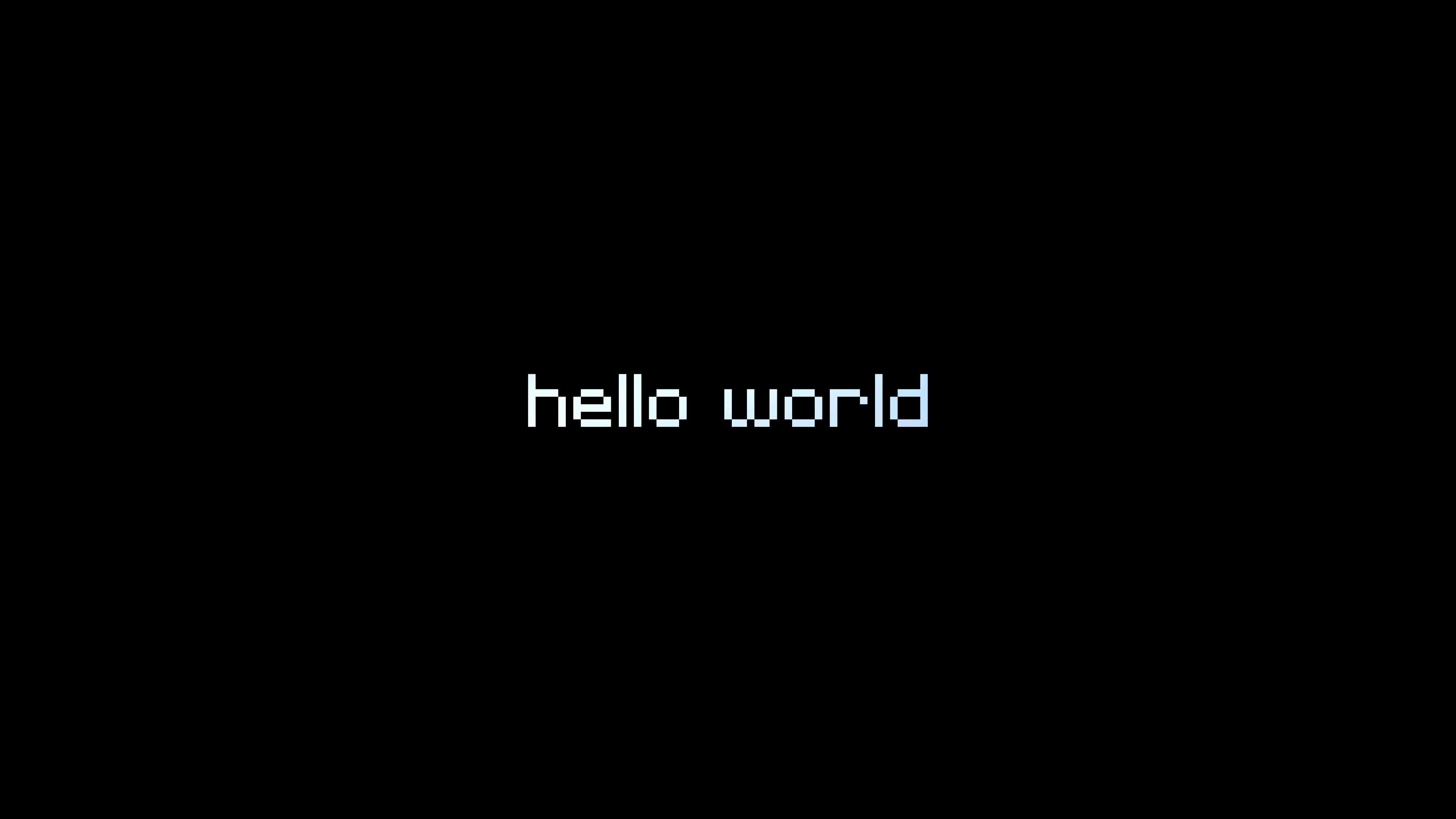 Pixelated "hello world" text HD Wallpaper