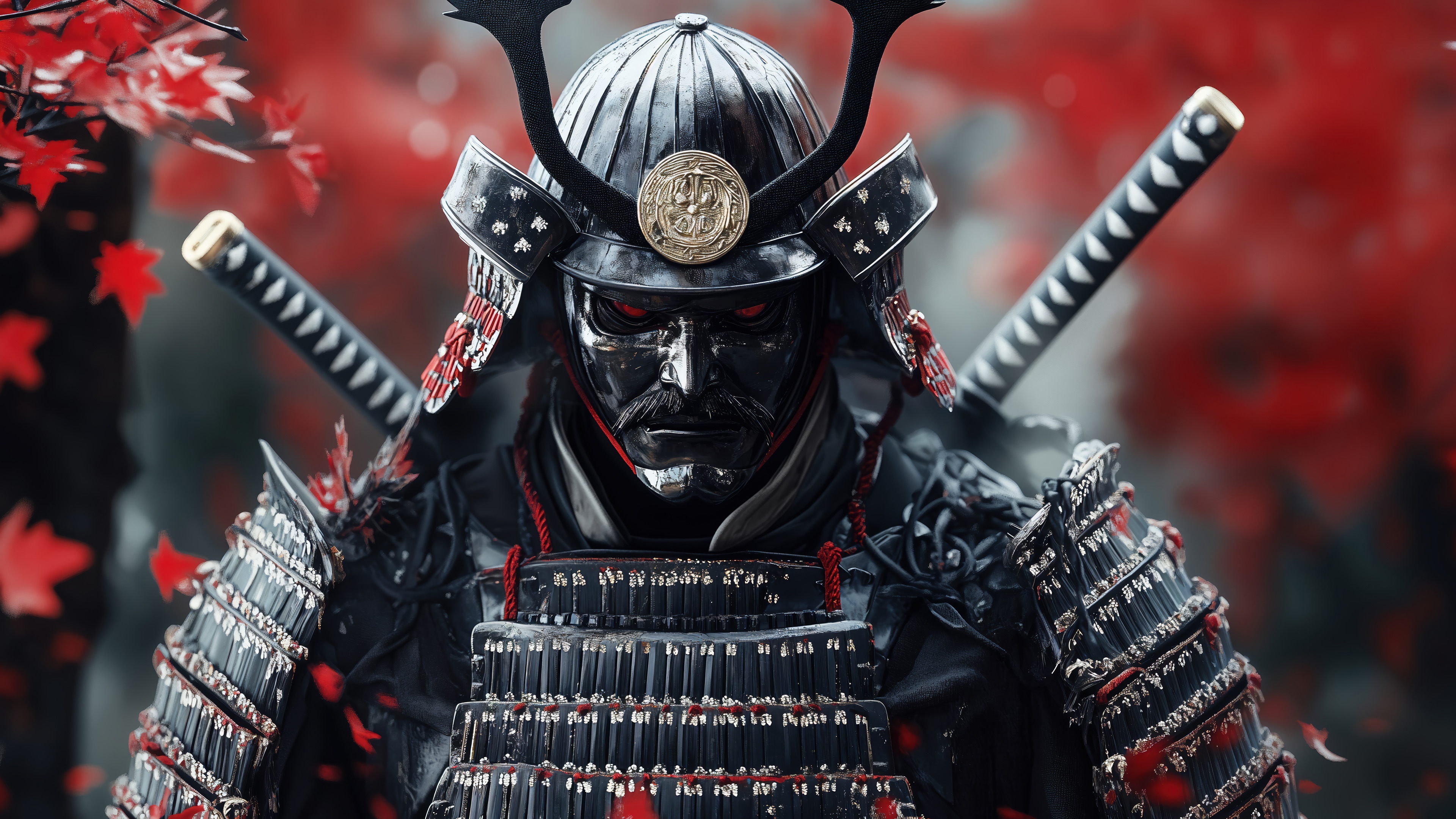 Fantasy Samurai Warrior in Armor 4K HD Wallpaper