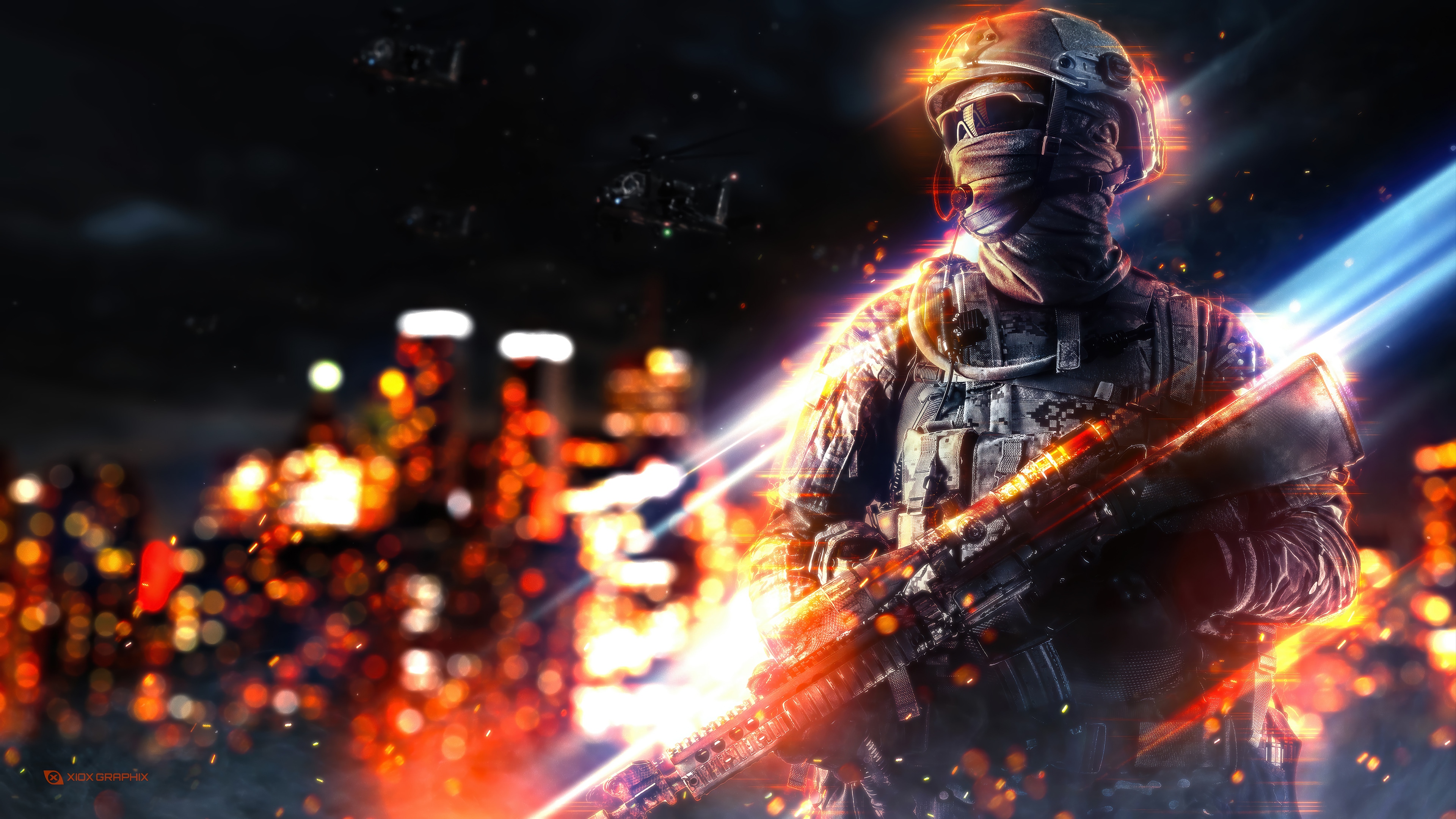 Soldier with Gun in Cityscape - Battlefield 6 4K HD Wallpaper