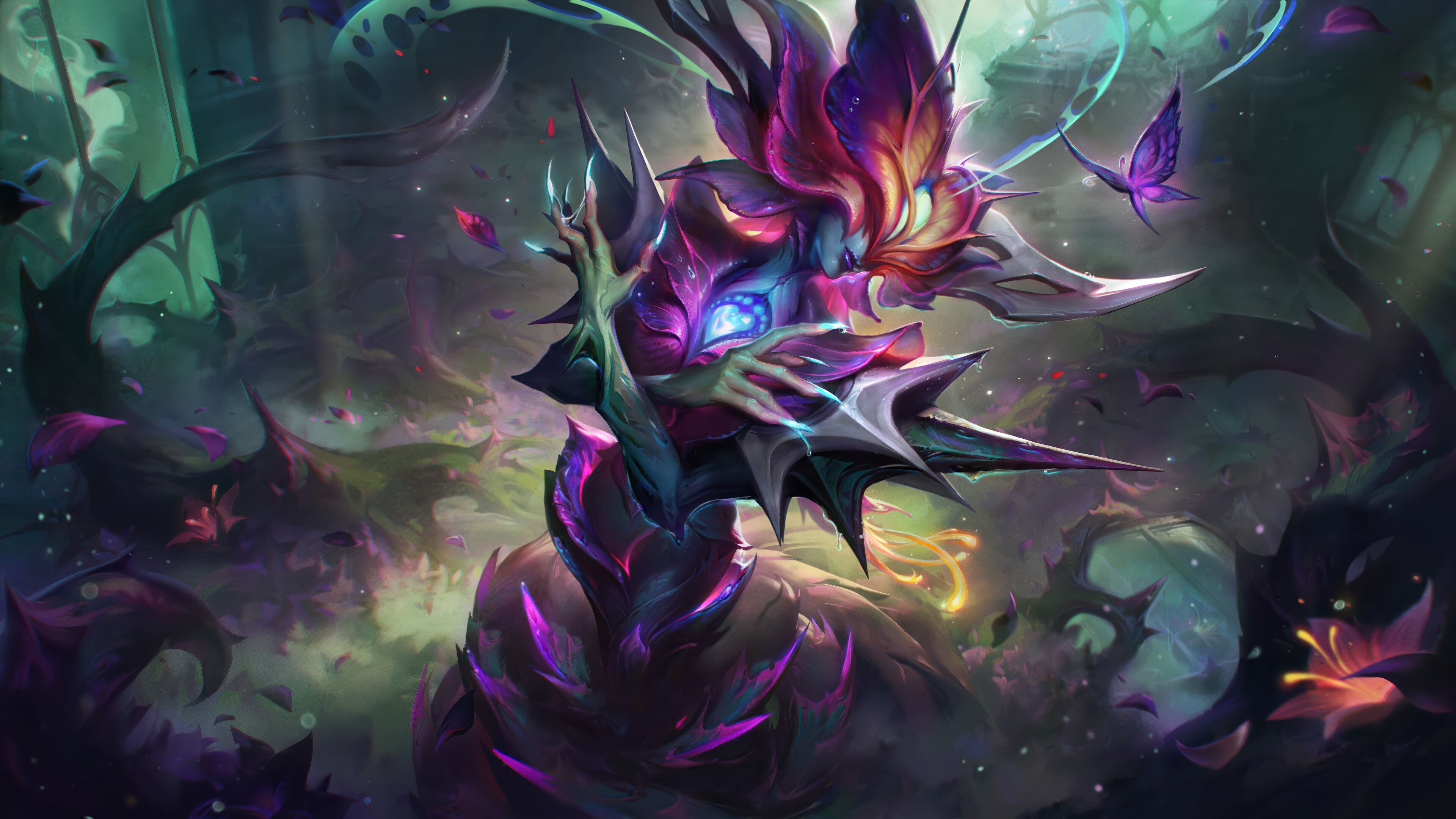 Lissandra Flora Fatalis Splash Art 4K HD Wallpaper