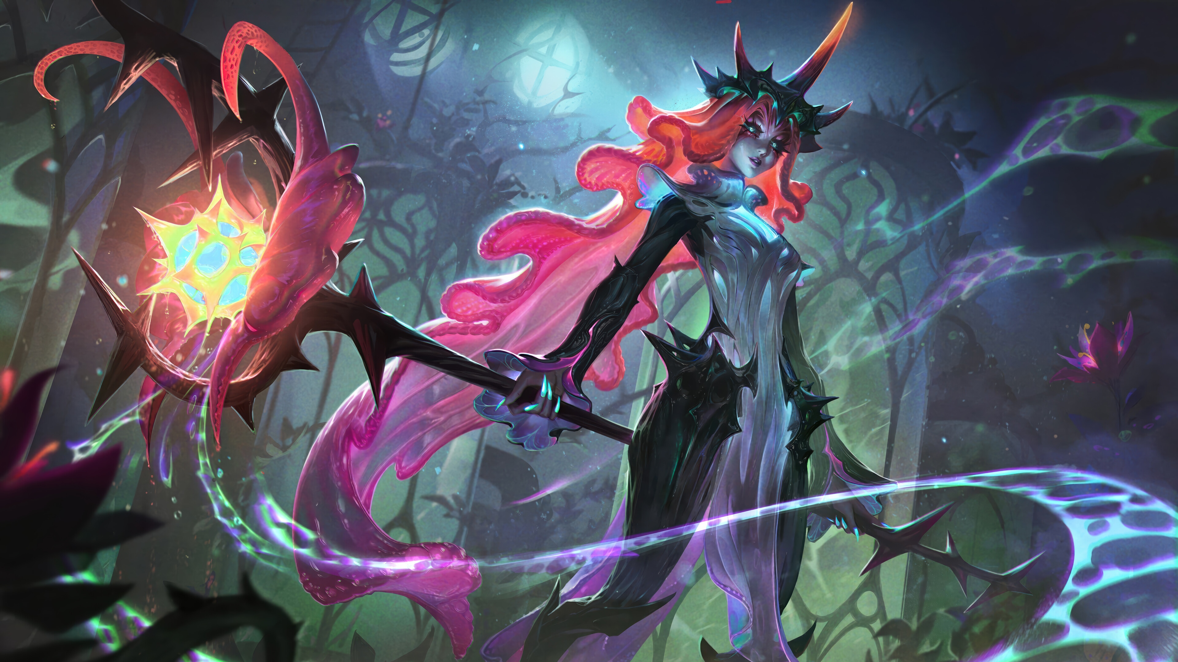 Soraka Flora Fatalis Splash Art 4K HD Wallpaper