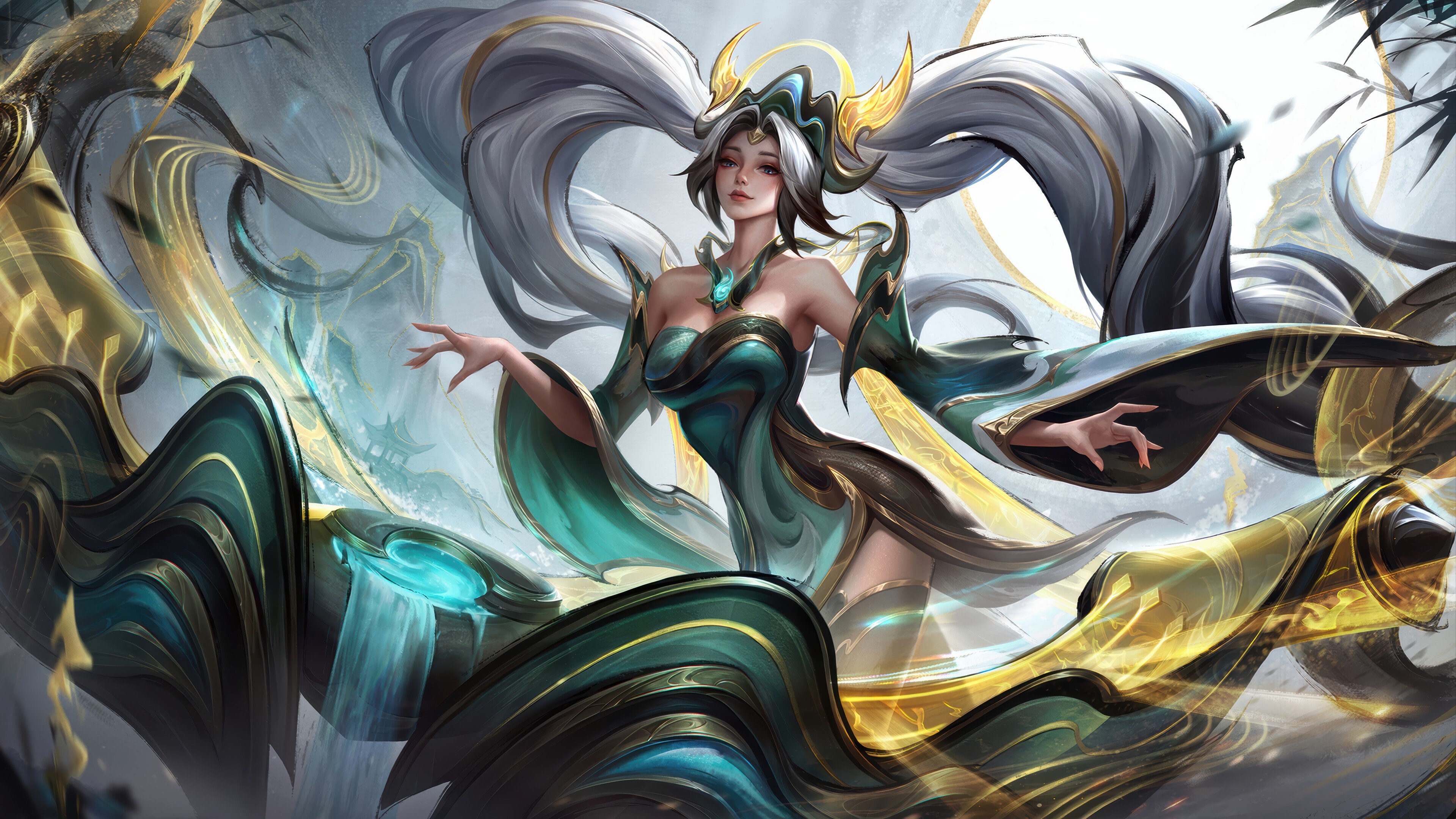 Sona Calligraphia Splash Art 4K HD Wallpaper