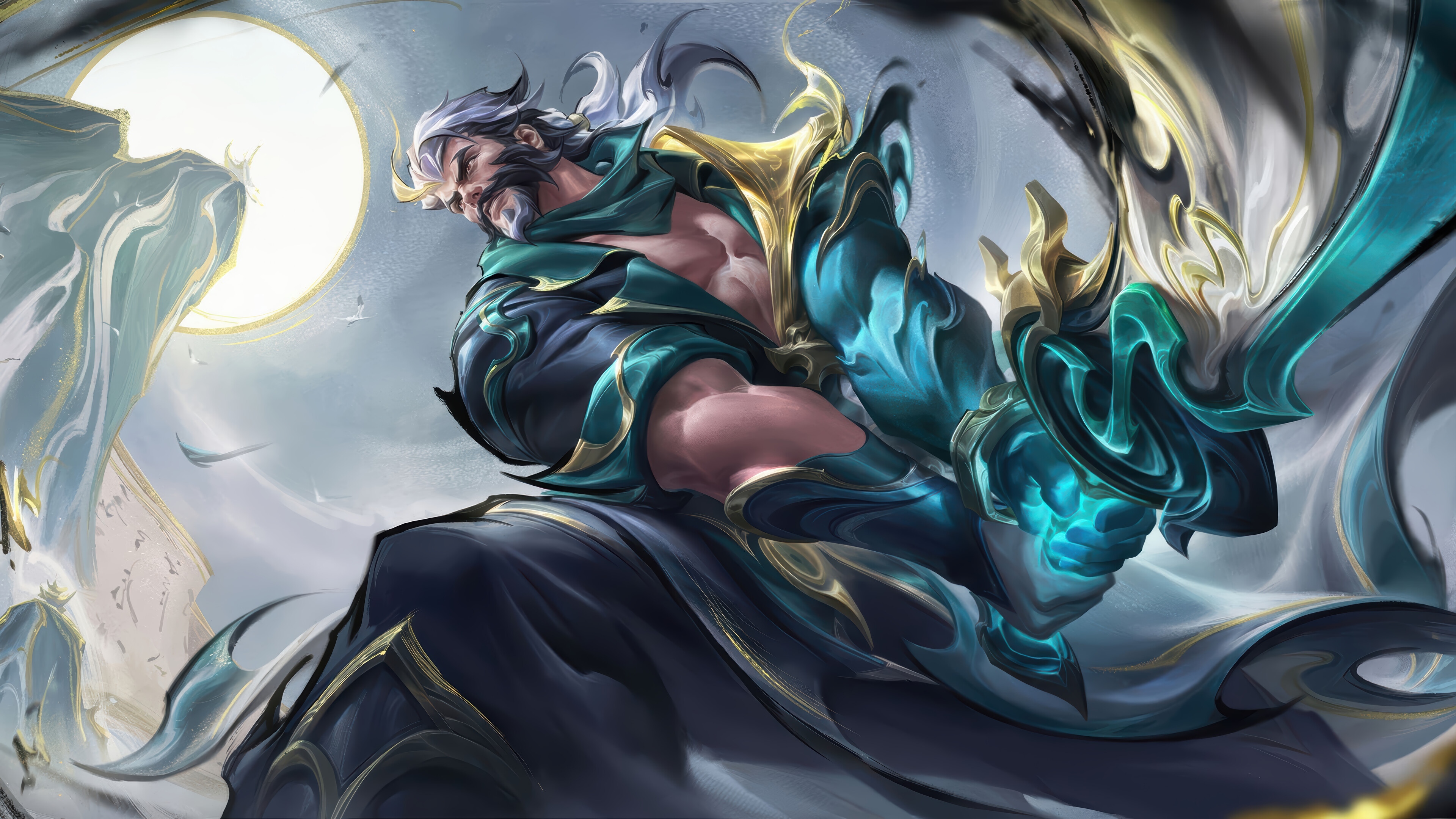 Tryndamere Calligraphia Splash Art 4K HD Wallpaper