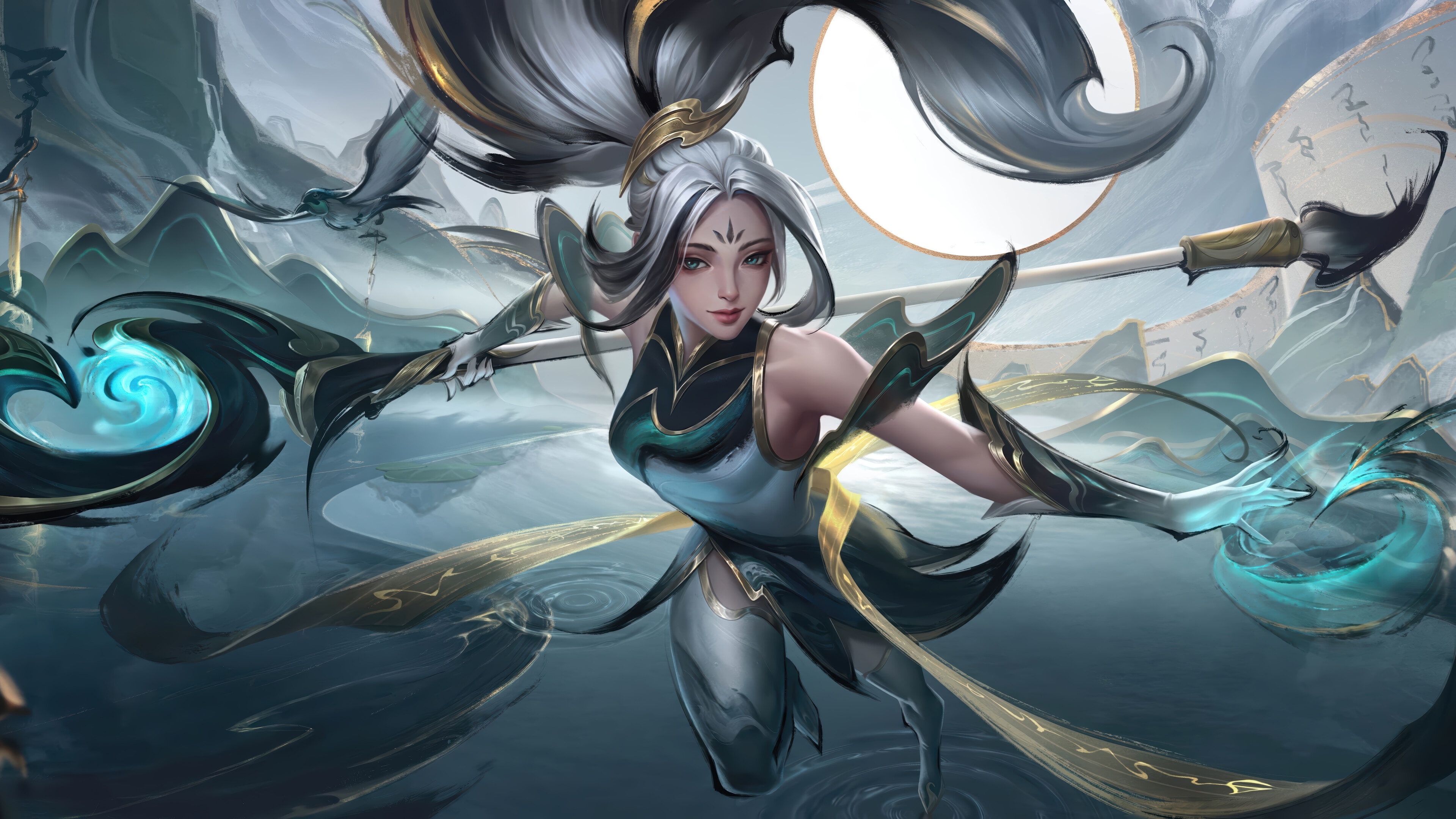 Janna Calligraphia Splash Art 4K HD Wallpaper