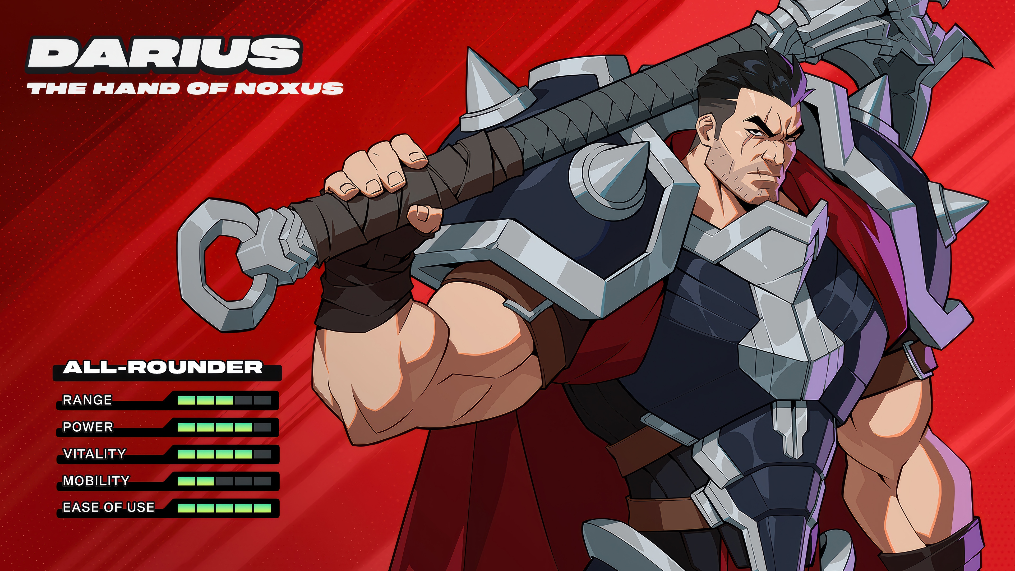 Darius The Hand of Noxus from League of Legends 4K HD Wallpaper