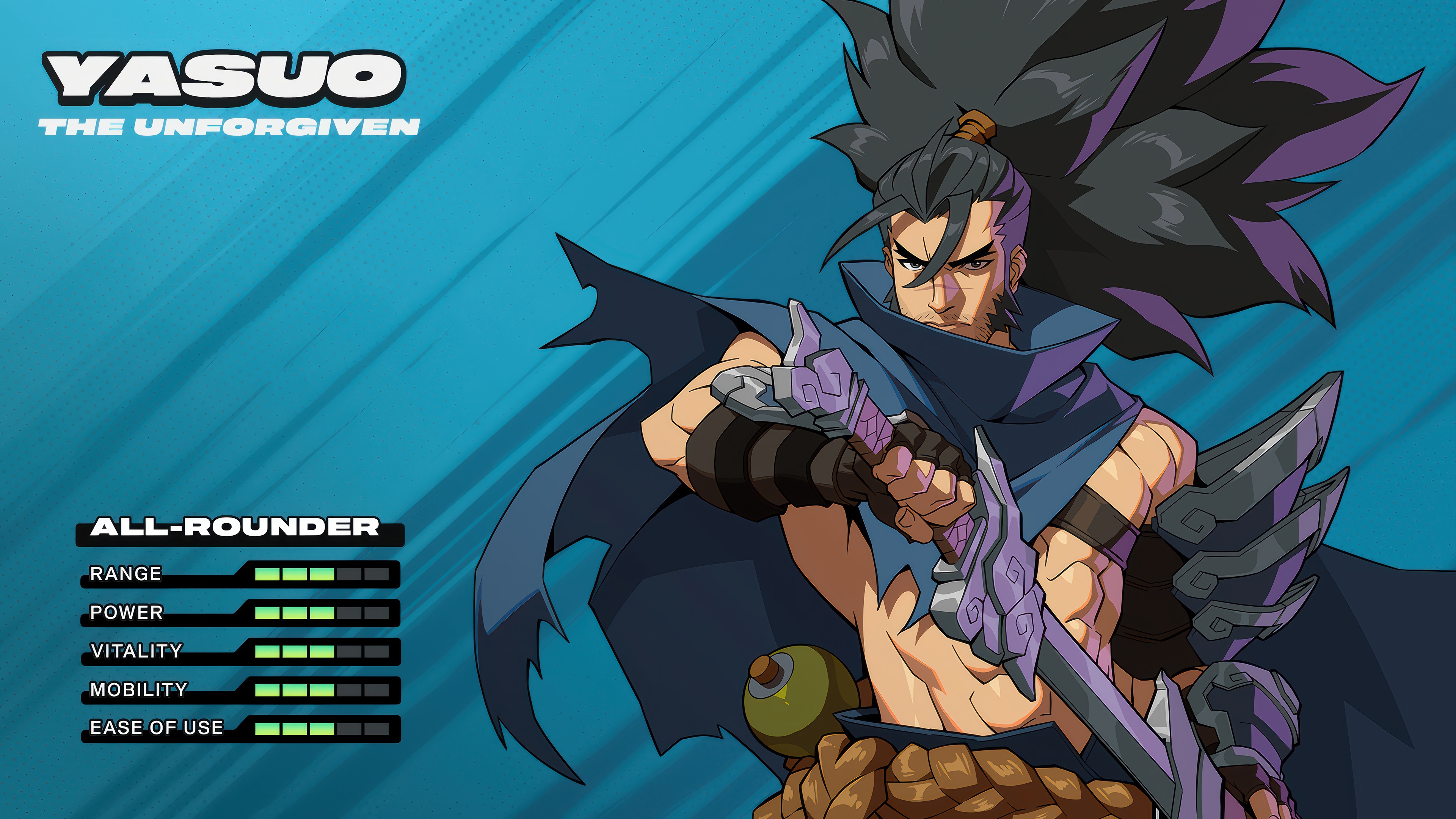 Yasuo The Unforgiven from League of Legends 4K HD Wallpaper