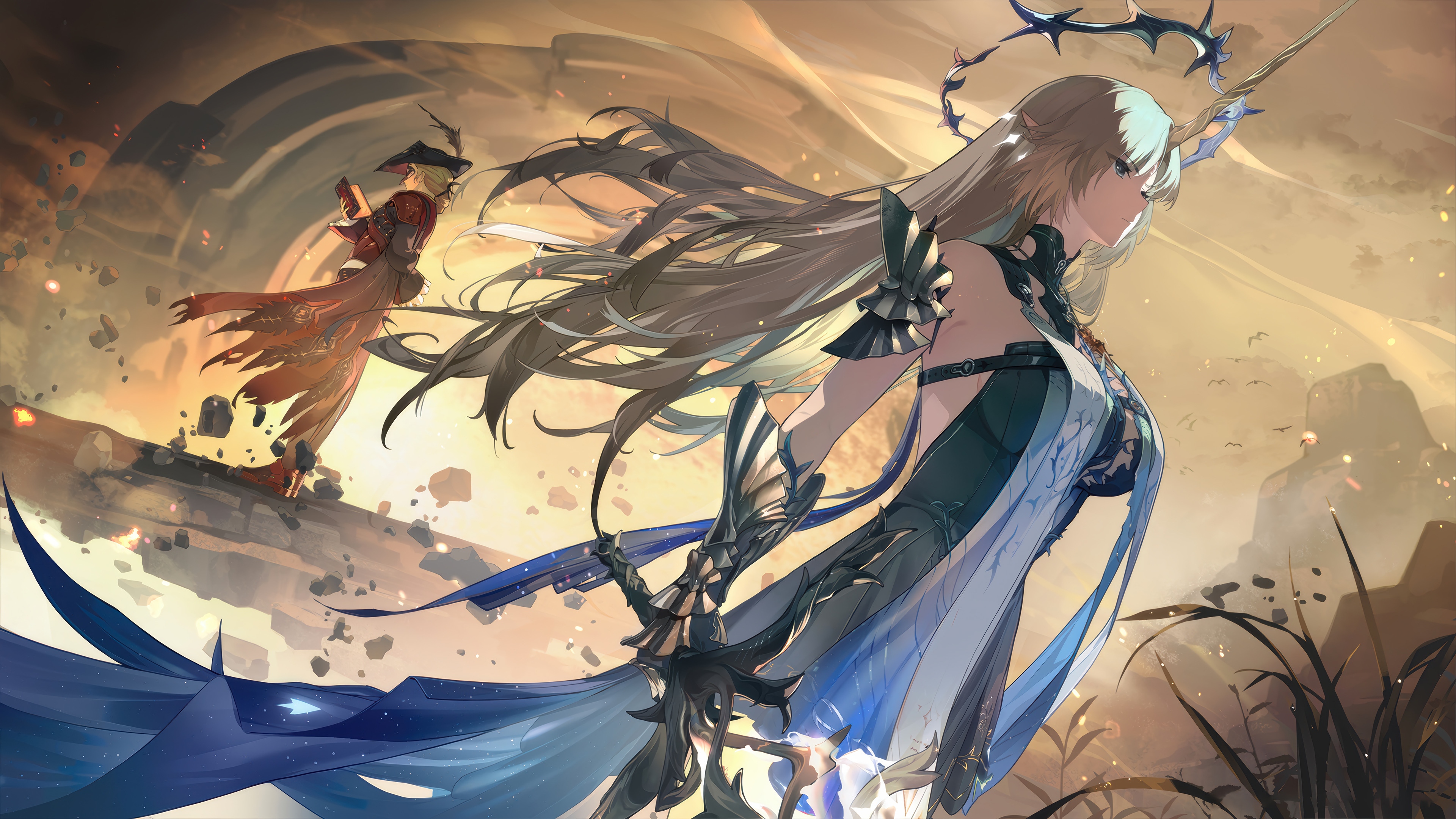 Cartethyia and companion in Wuthering Waves 4K HD Wallpaper