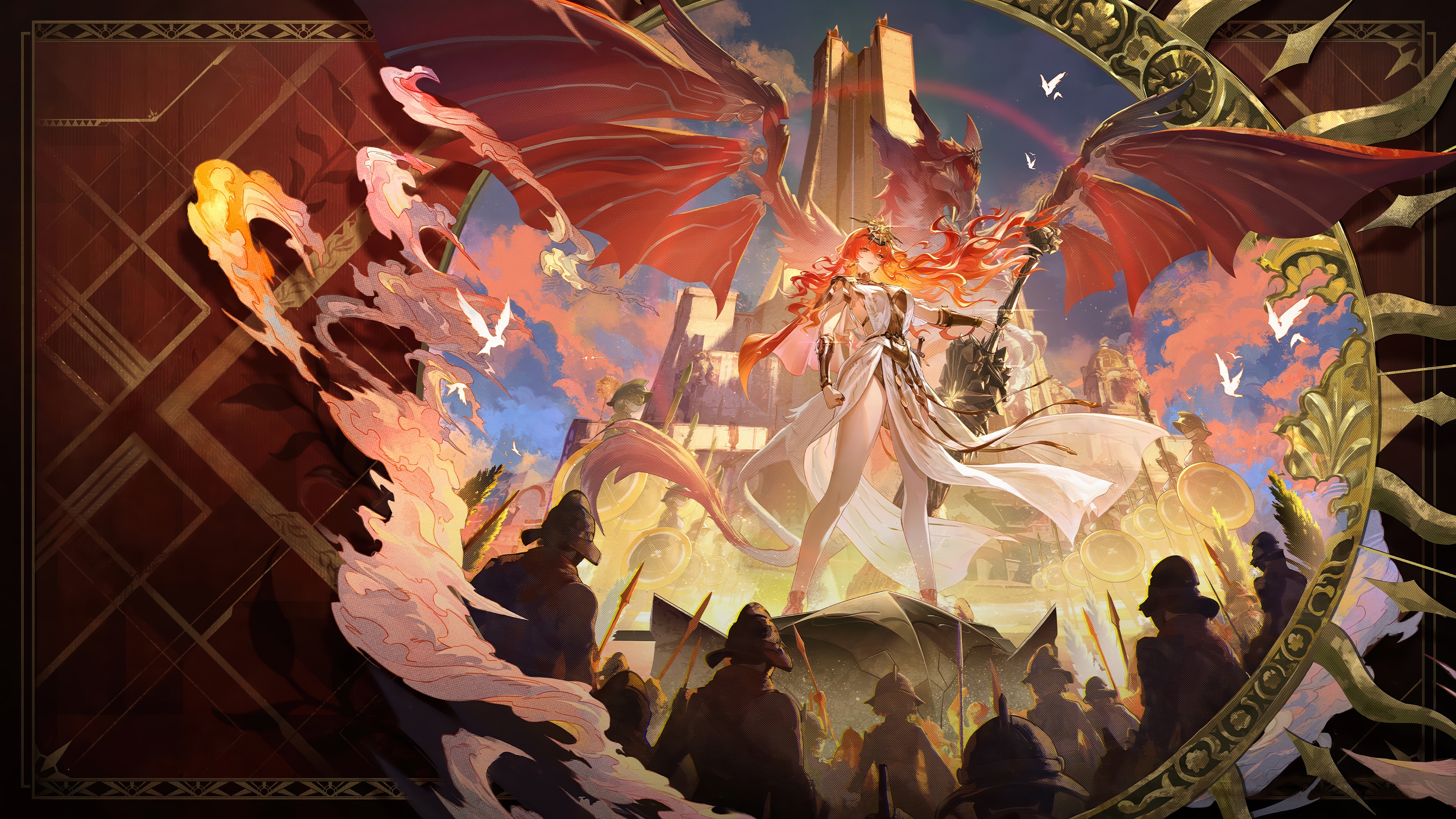 Augusta and Dragon in Wuthering Waves 4K HD Wallpaper
