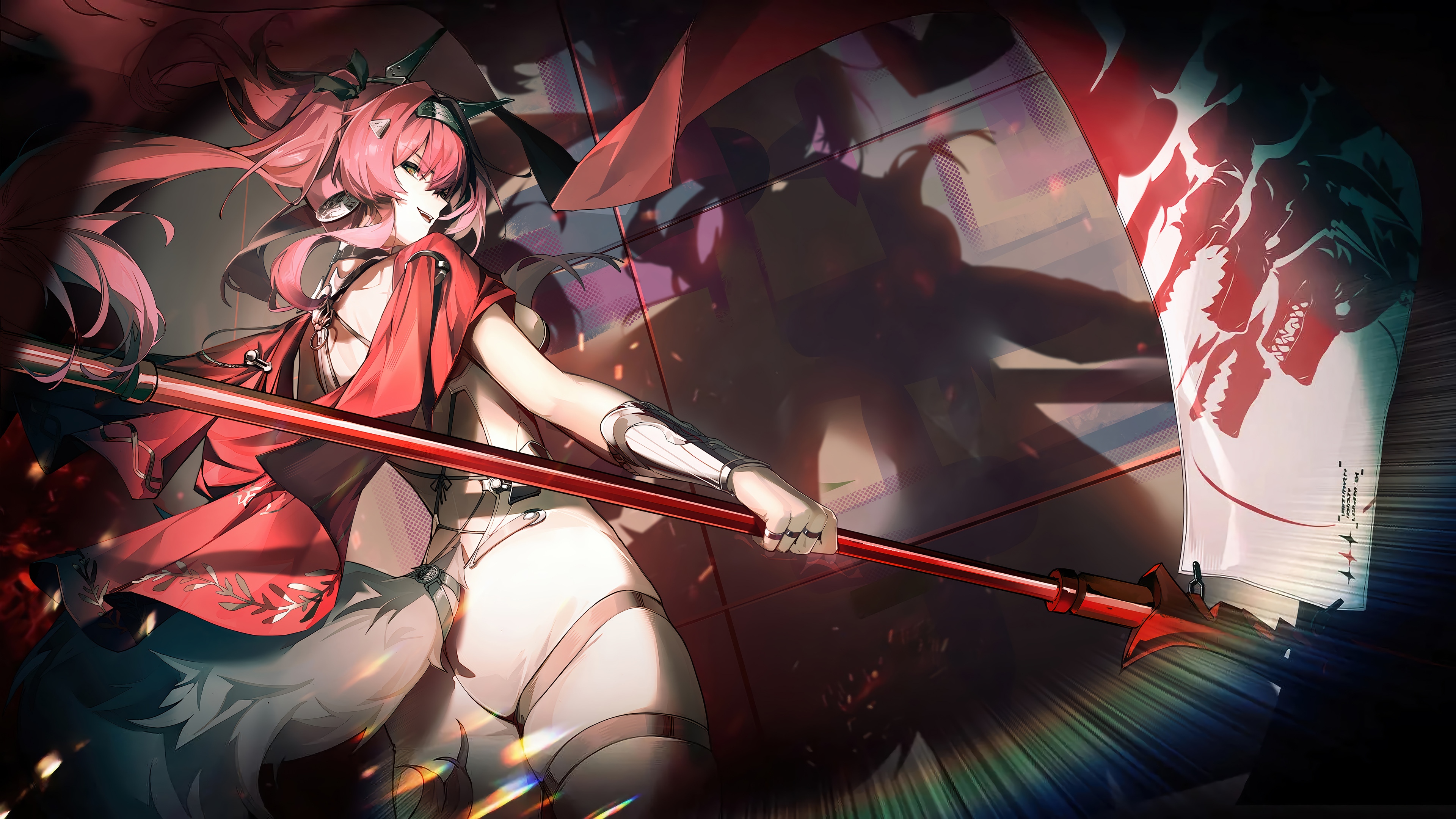 Lupa from Wuthering Waves holding a scythe HD Wallpaper