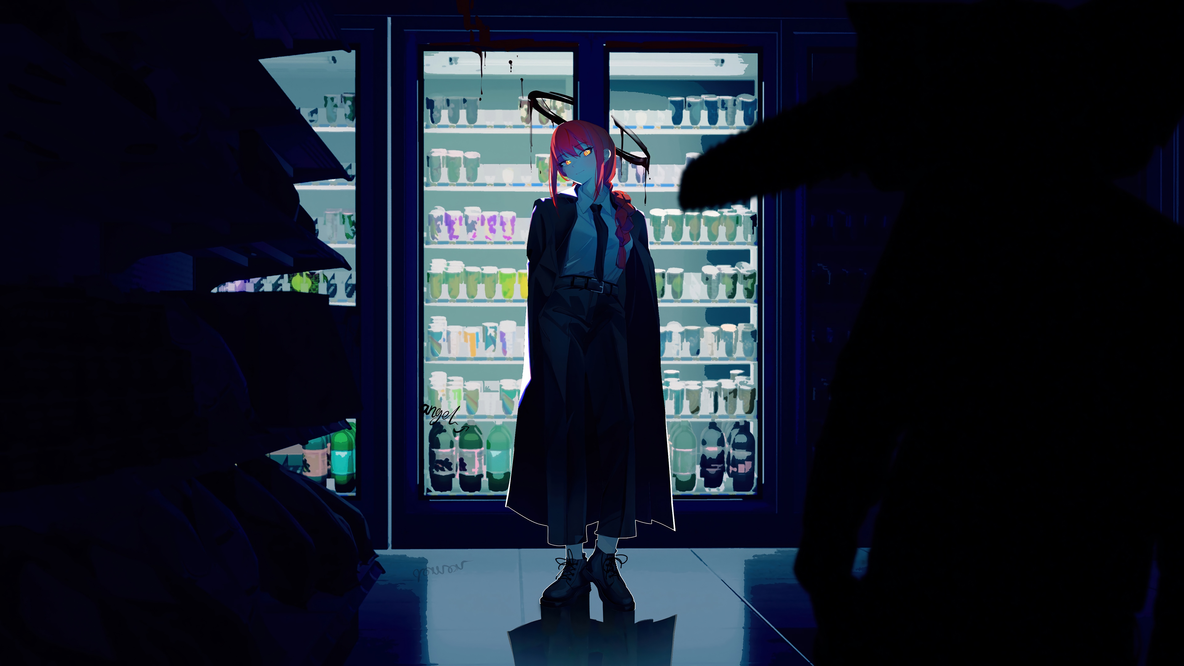Makima from Chainsaw Man in a convenience store HD Wallpaper
