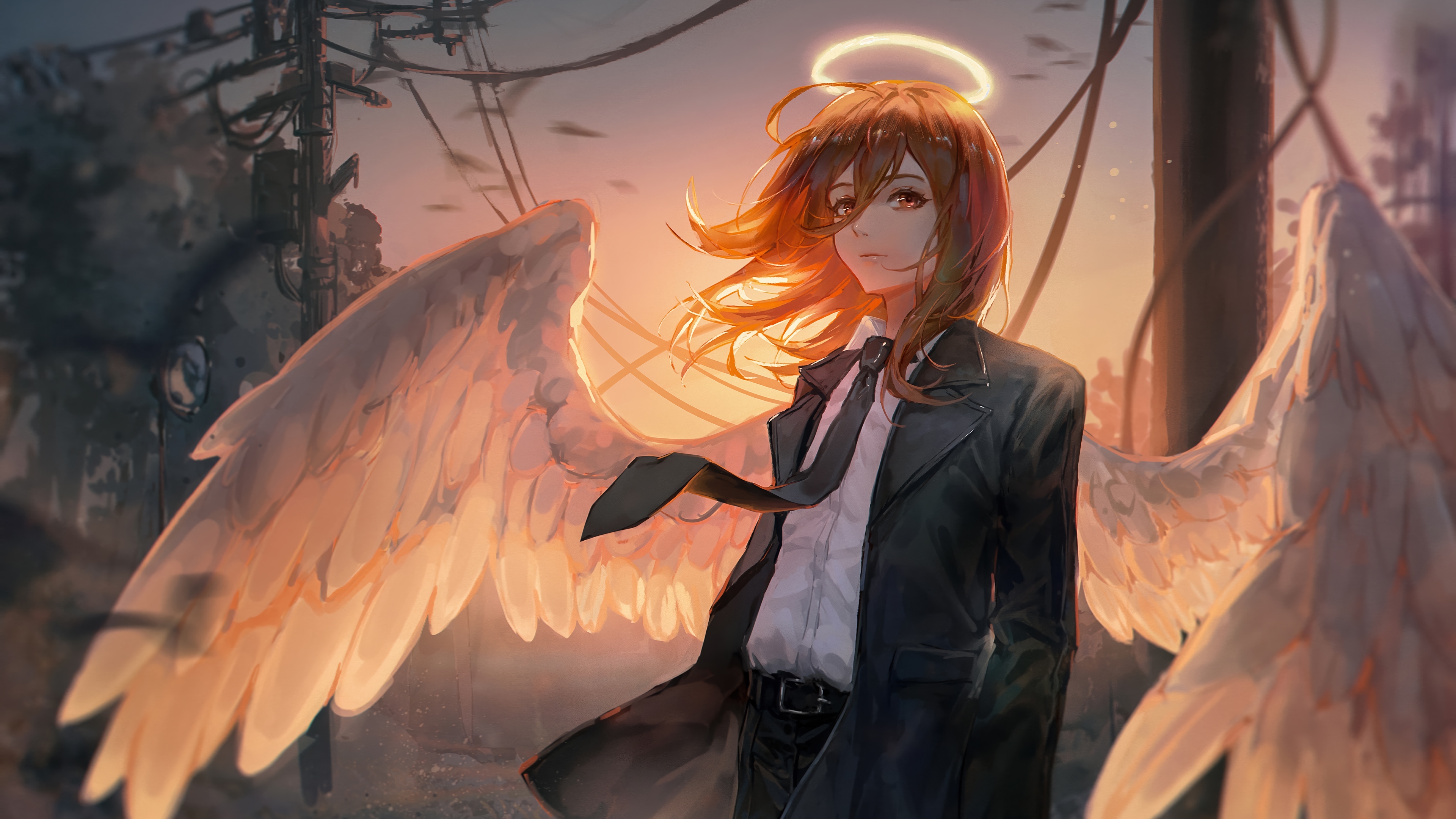 Makima Angel Devil Chainsaw Man 4K HD Wallpaper