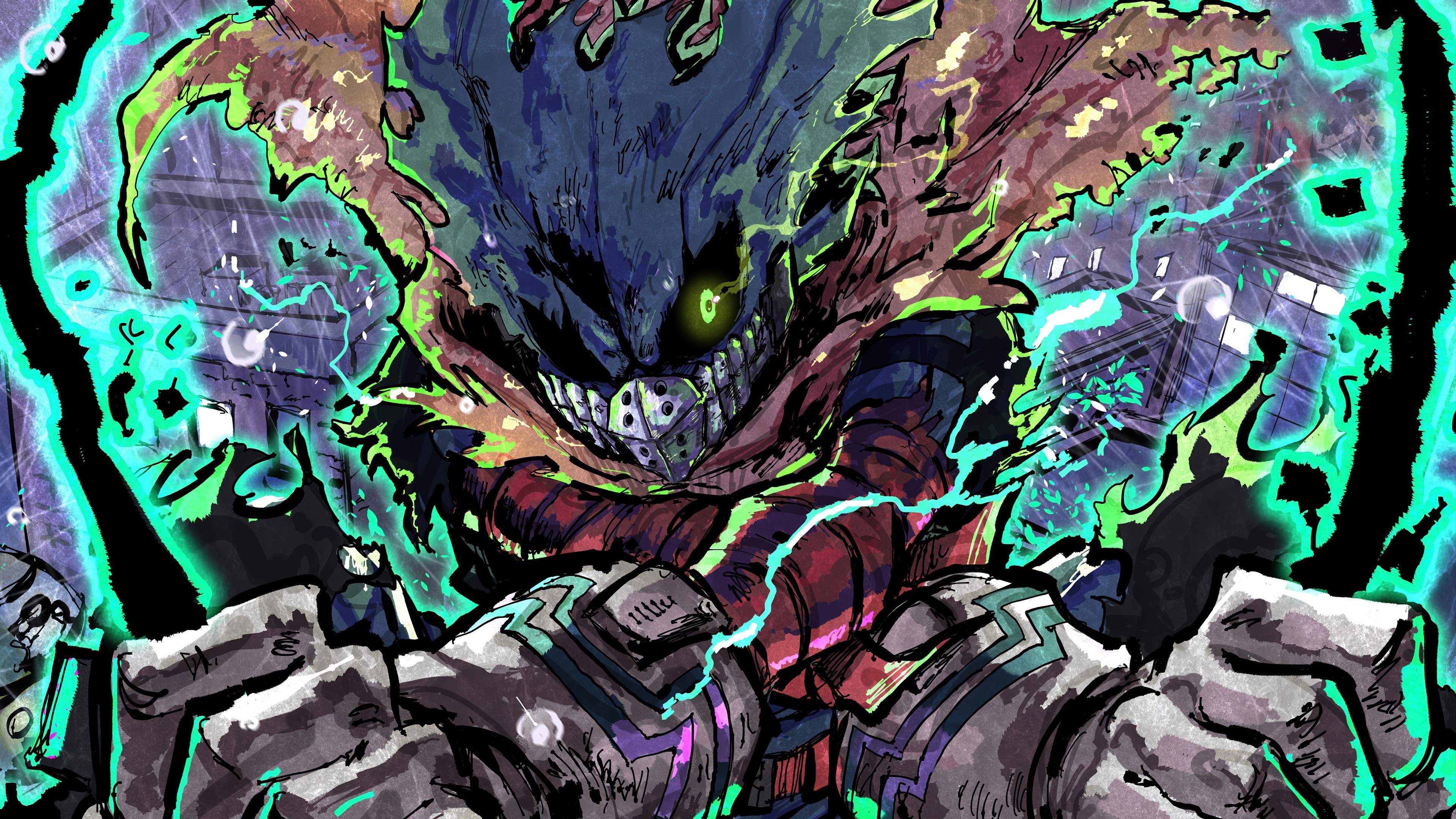 Izuku Midoriya in My Hero Academia 4K HD Wallpaper