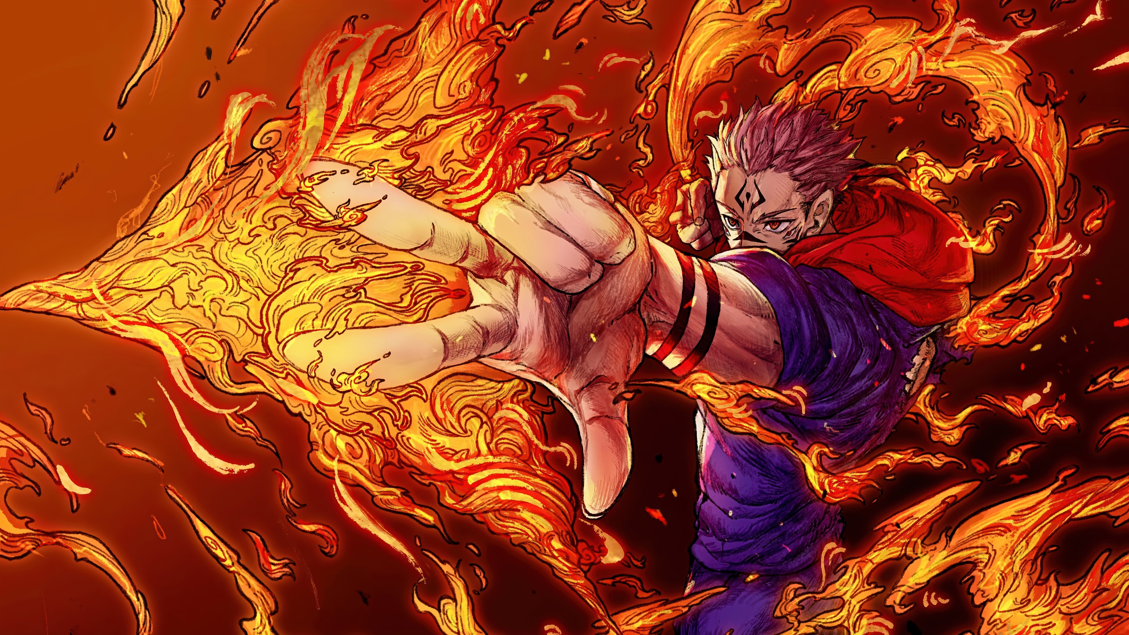 Ryomen Sukuna from Jujutsu Kaisen in 4K HD Wallpaper
