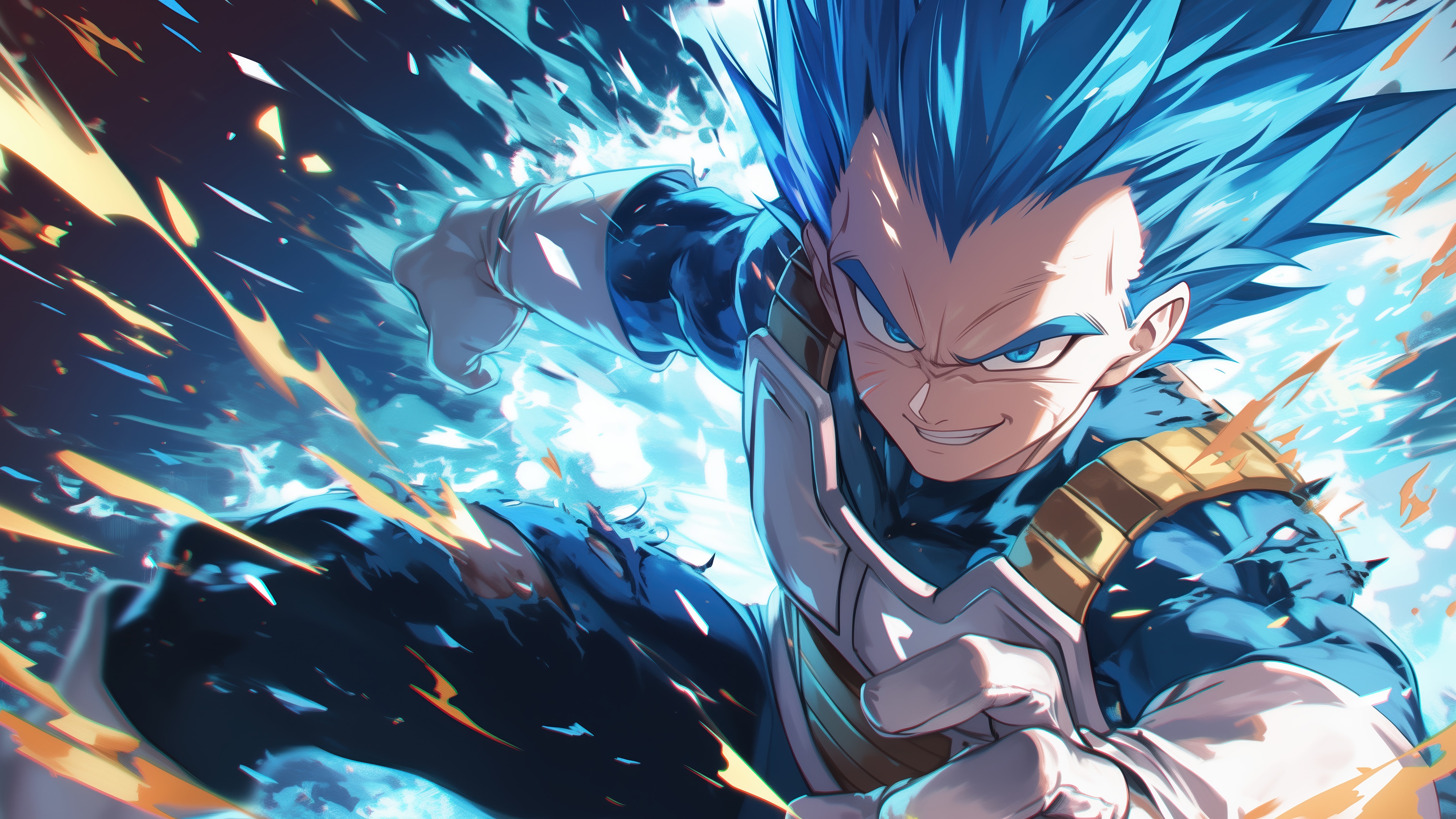 Vegeta in Super Saiyan Blue 4K HD Wallpaper