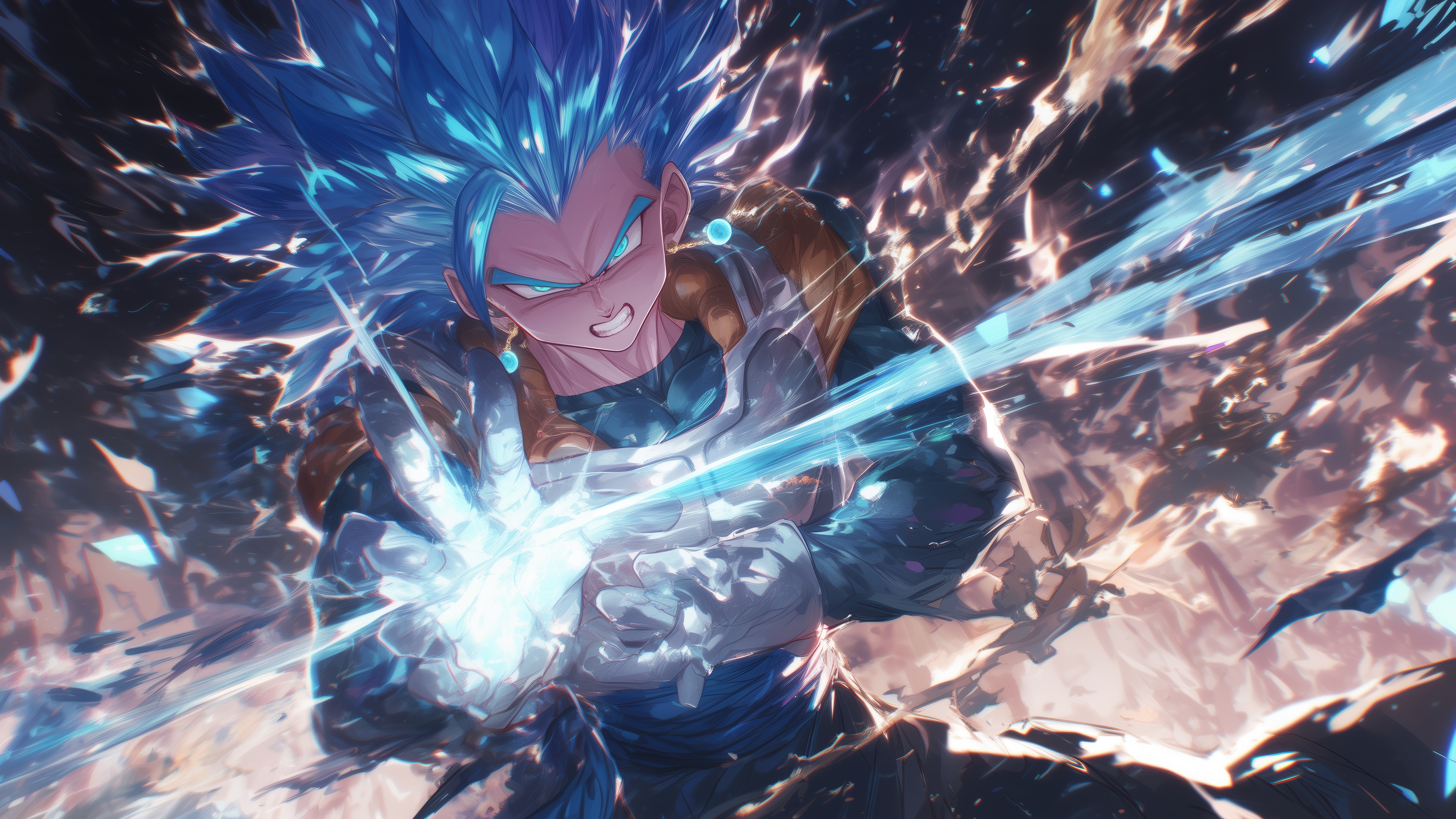 Super Saiyan Blue Vegeta 4K HD Wallpaper