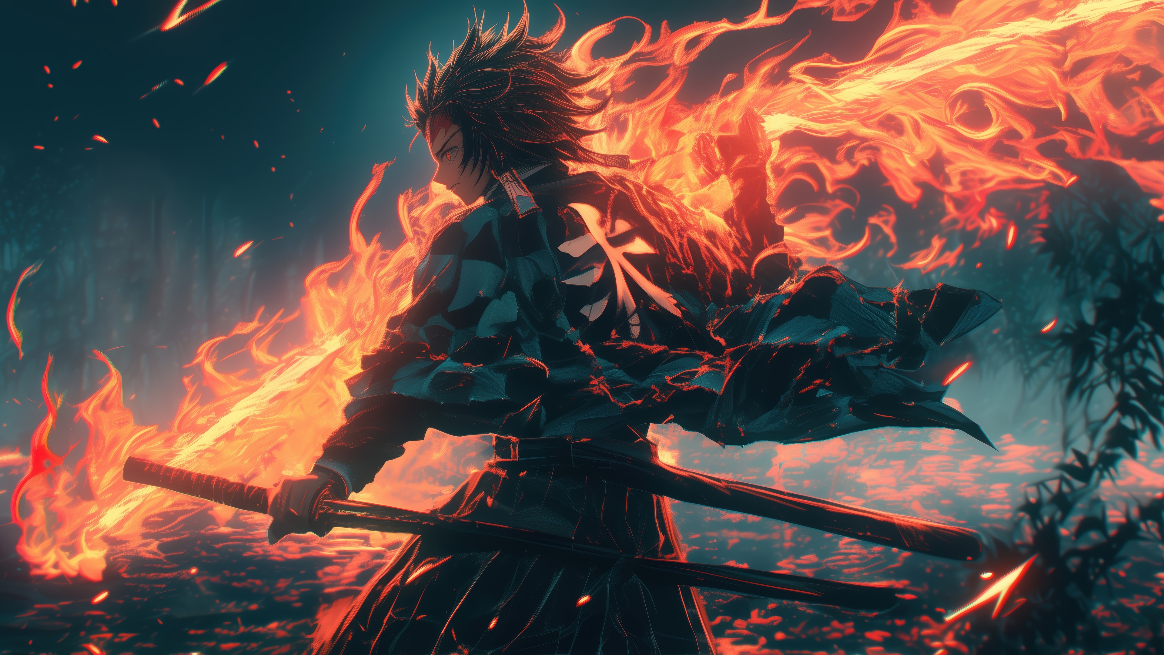 Tanjiro Kamado in Demon Slayer 4K HD Wallpaper