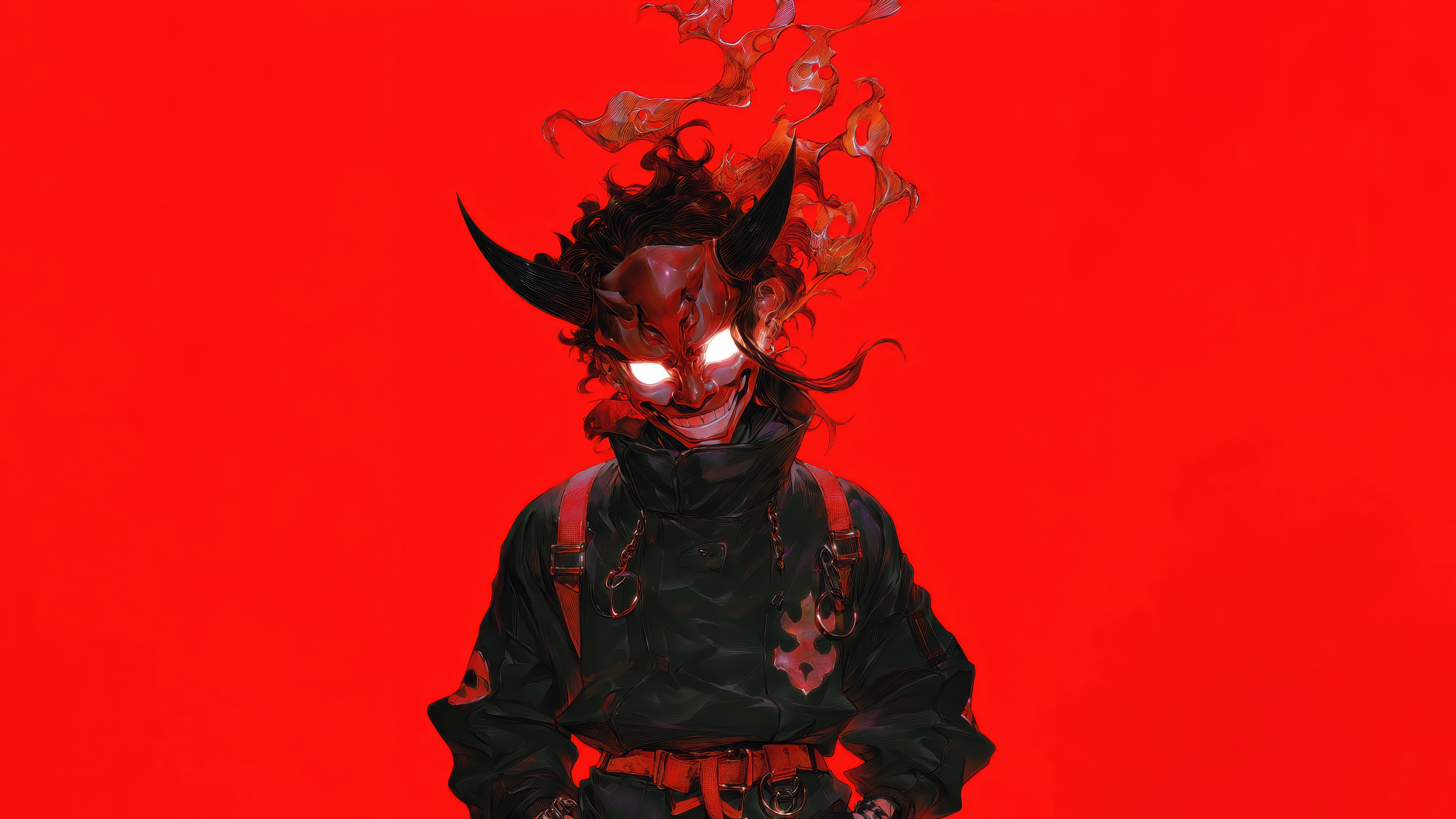 Yokai with Mask in 4K HD Wallpaper