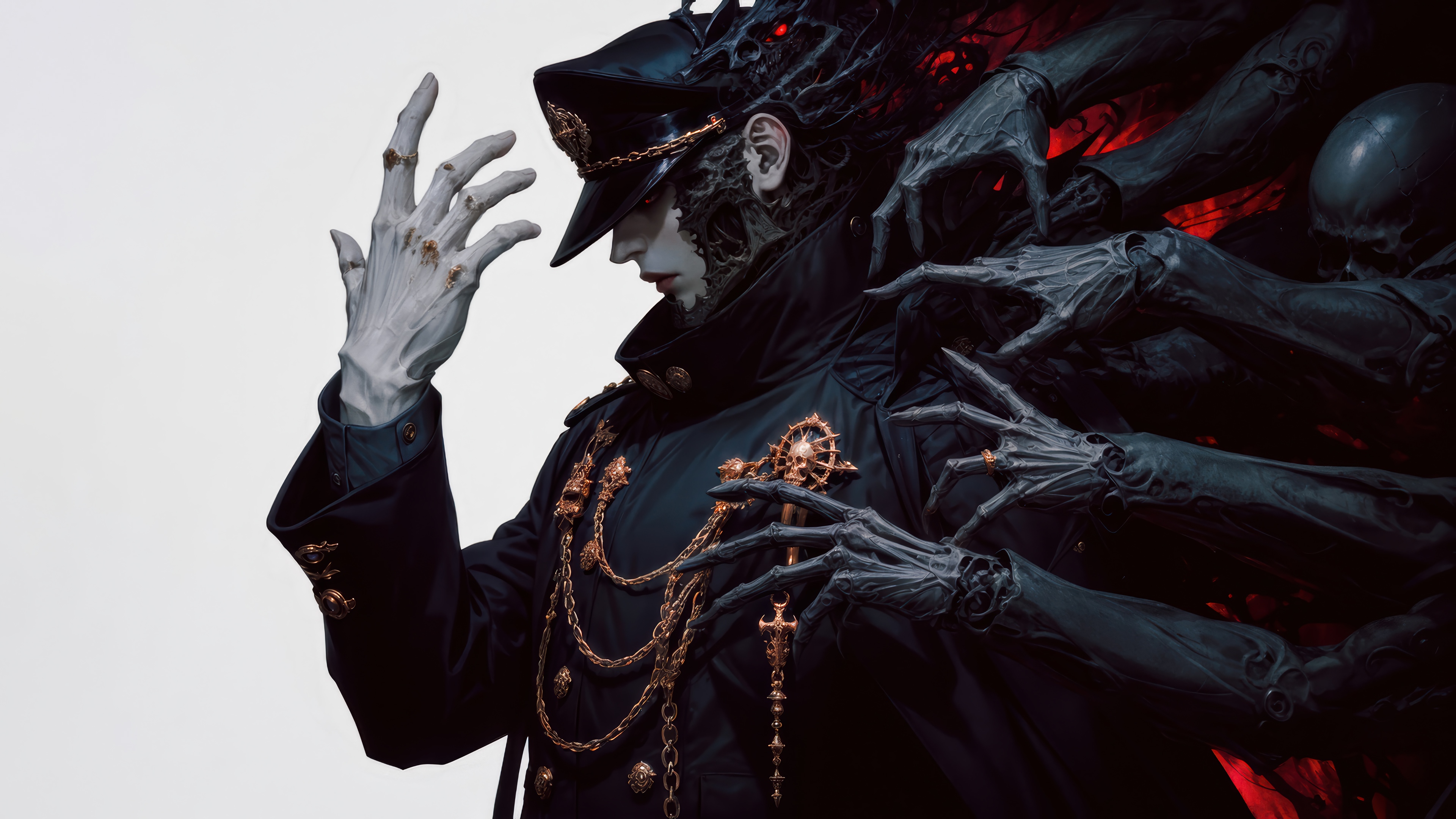 Fantasy 4K Artwork of a Demonic Commander HD Wallpaper