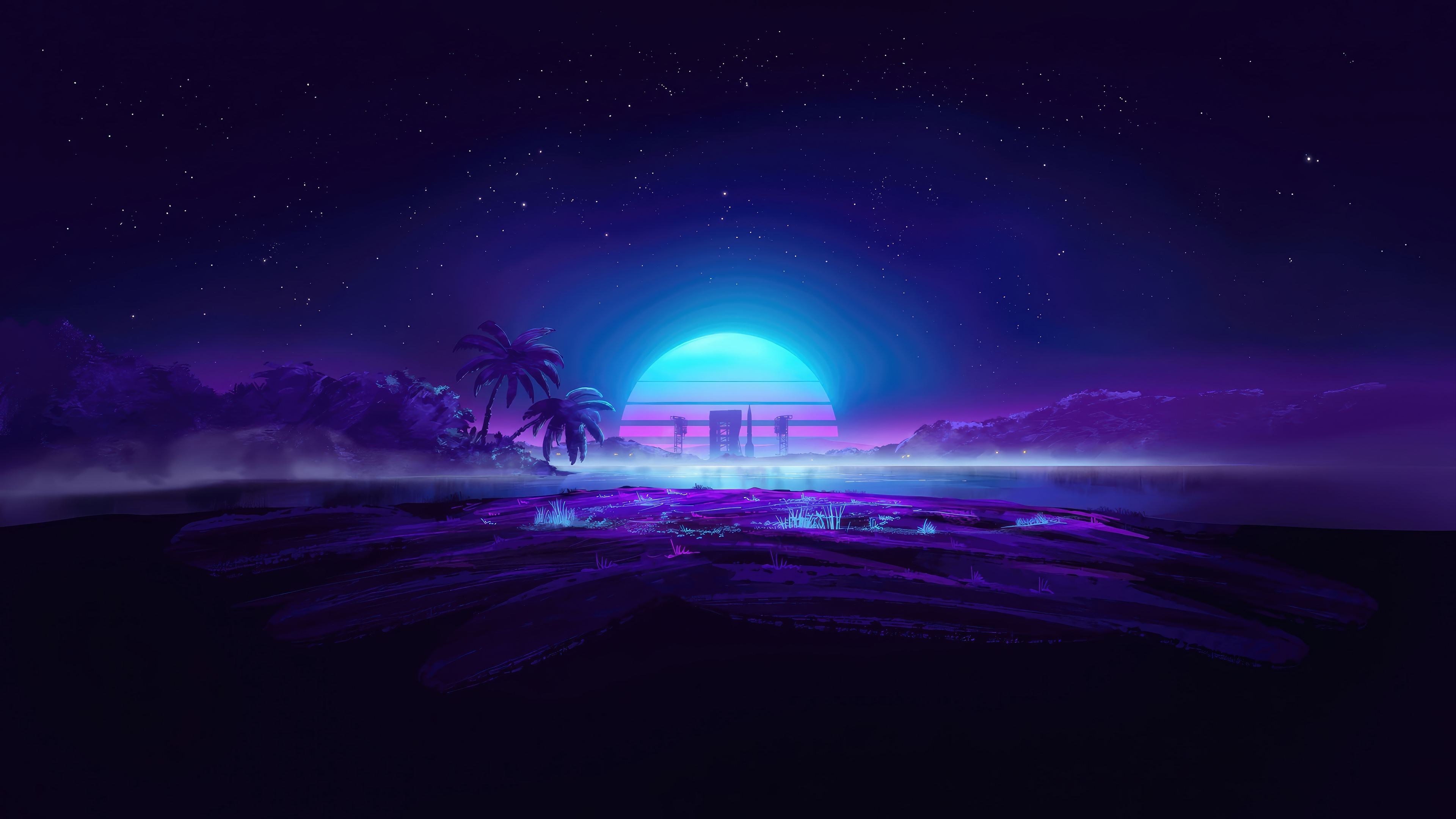 Retrowave Digital Art 4K HD Wallpaper