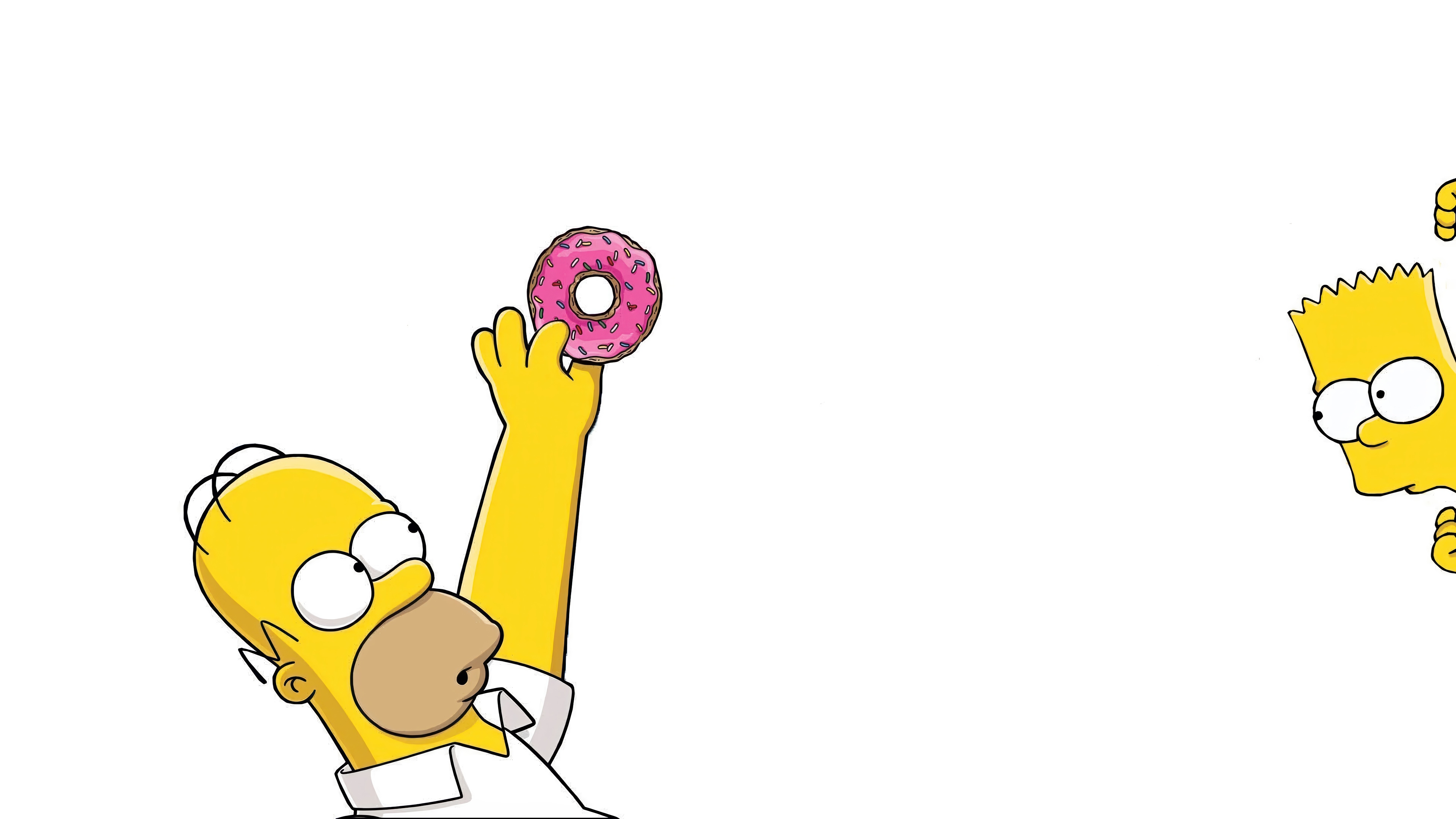 The Simpsons Homer and Bart 4K HD Wallpaper