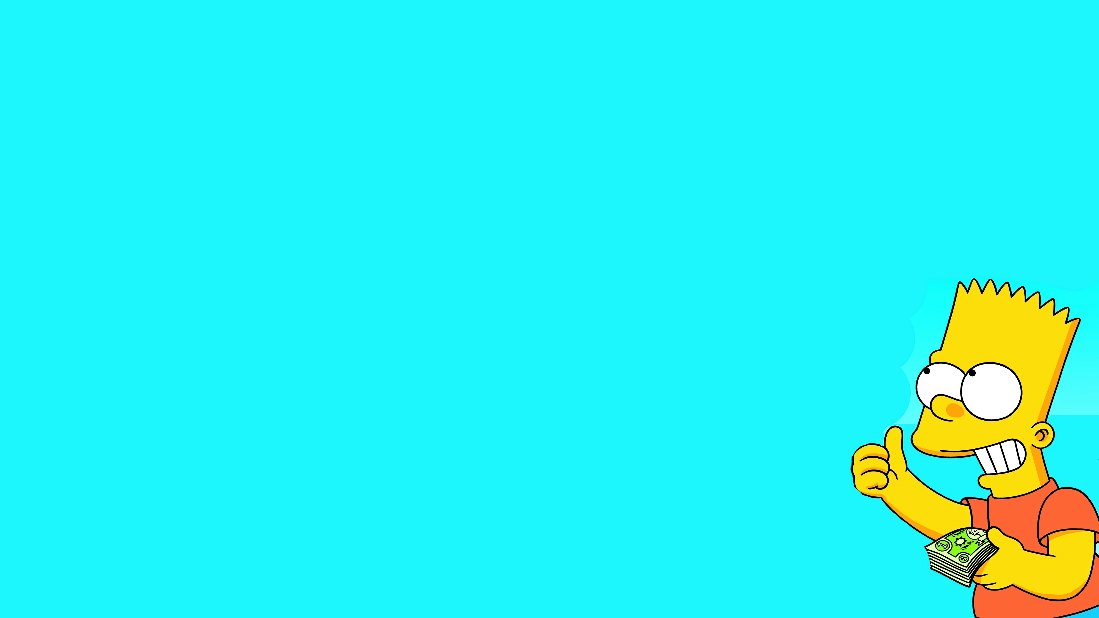 Bart Simpson holding money, The Simpsons 4K HD Wallpaper