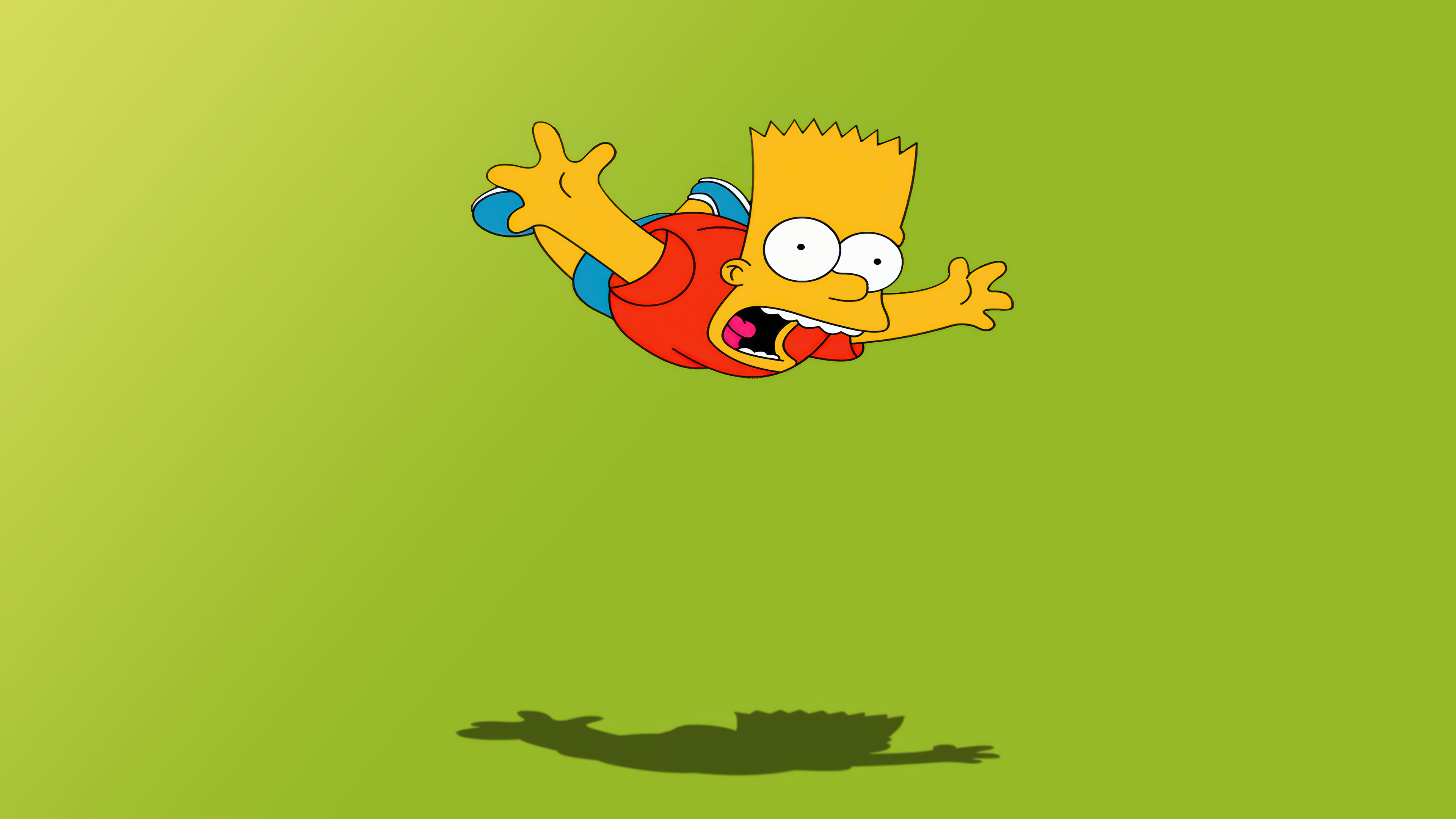 The Simpsons Bart Simpson Falling 4K HD Wallpaper