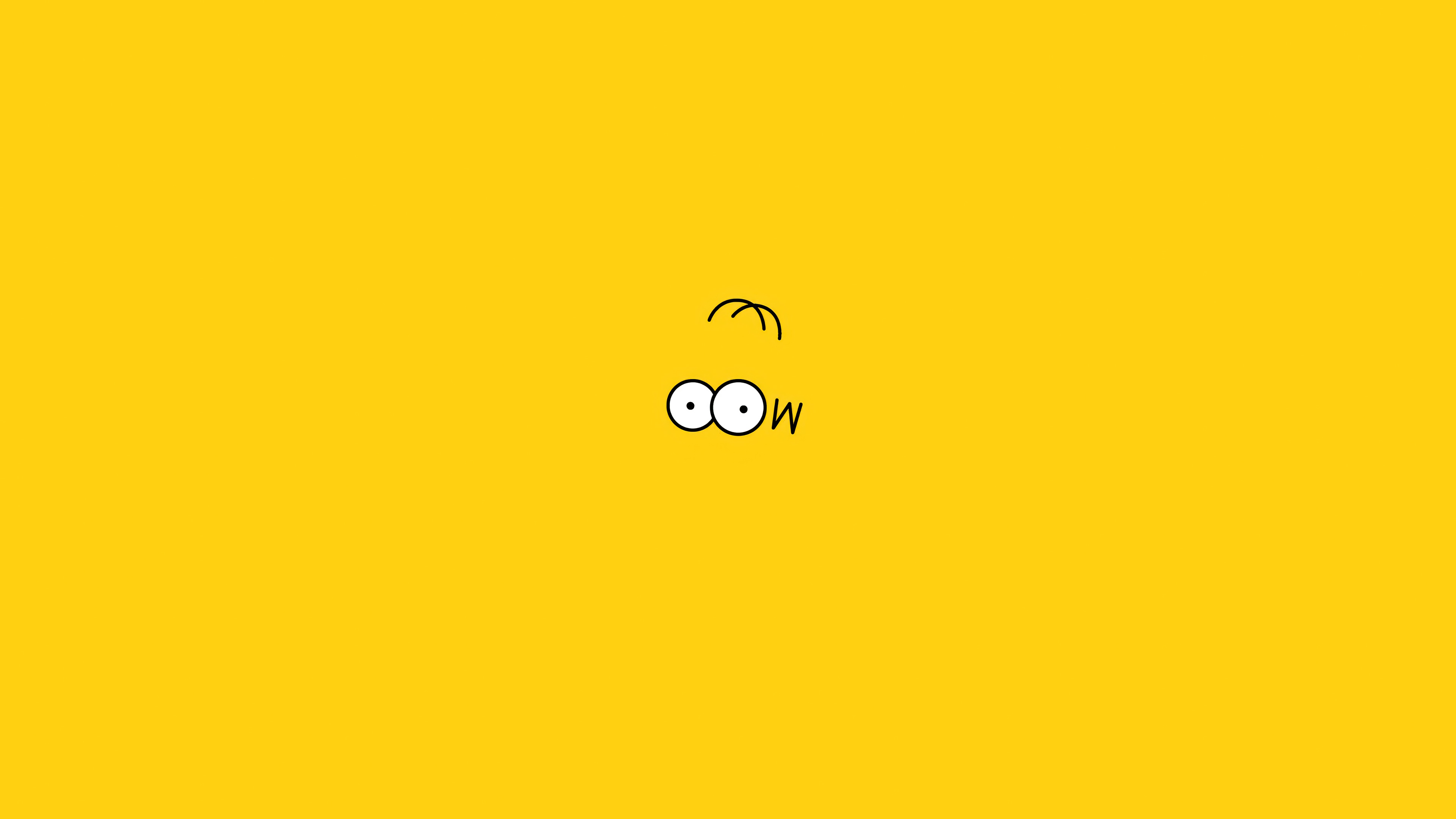 The Simpsons Homer Simpson Eyes 4K HD Wallpaper