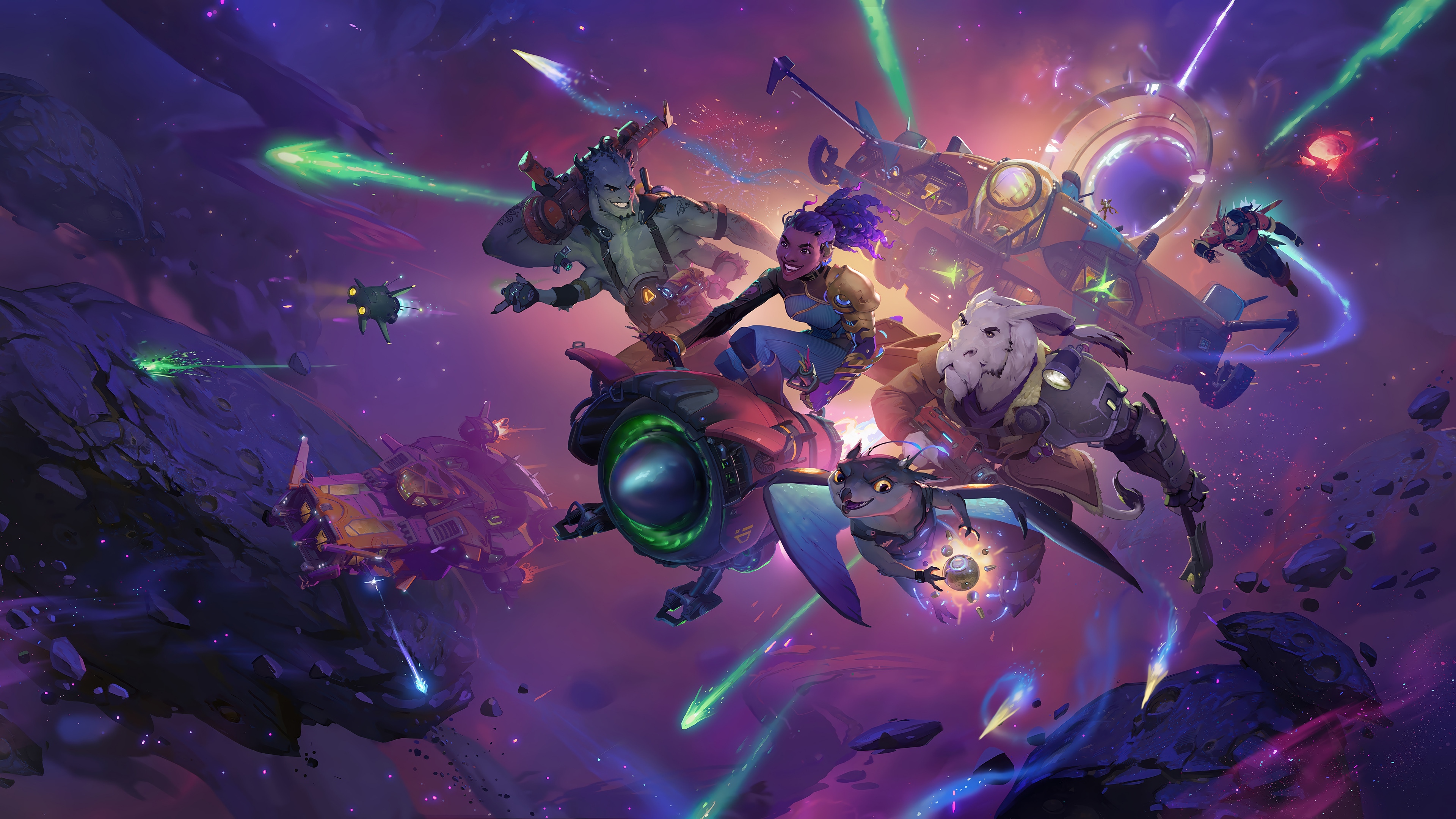 Wildgate Video Game Characters in Space HD Wallpaper