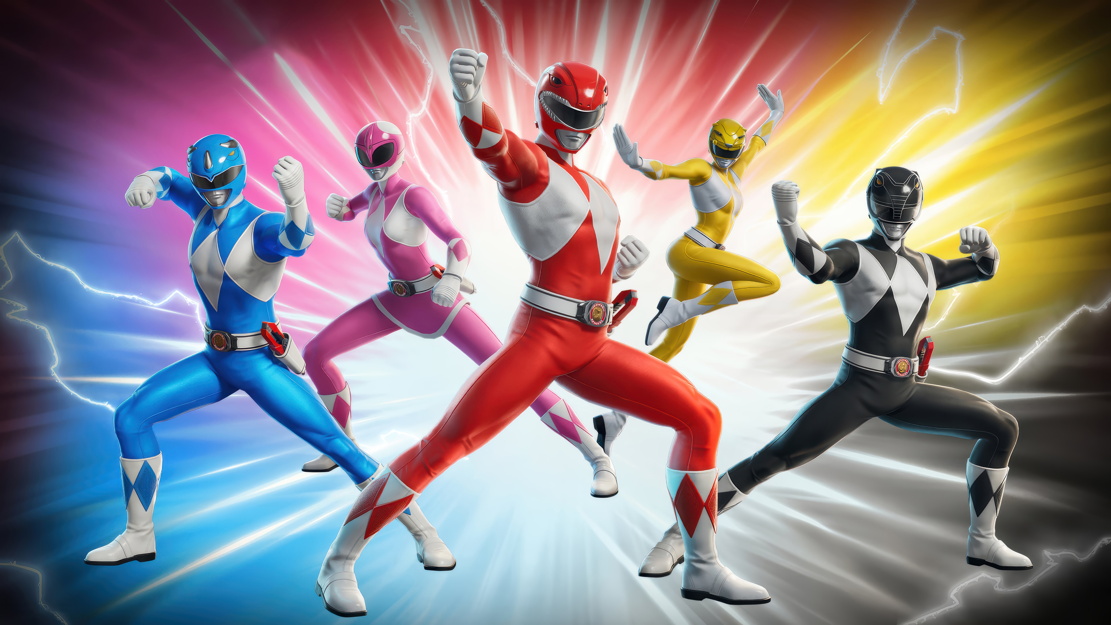 Power Rangers in Fortnite 4K HD Wallpaper