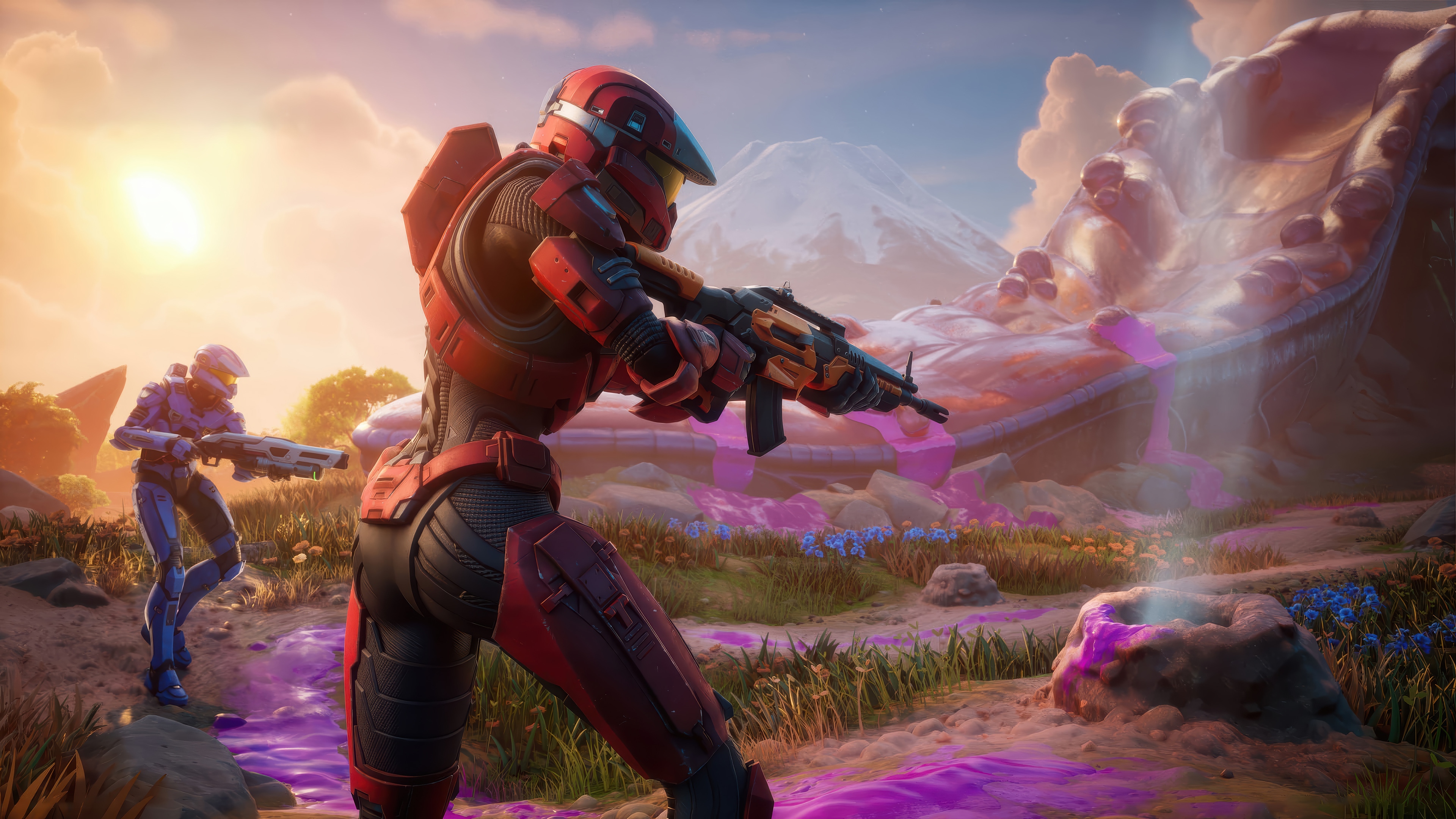 Fortnite and Halo crossover with Spartans HD Wallpaper